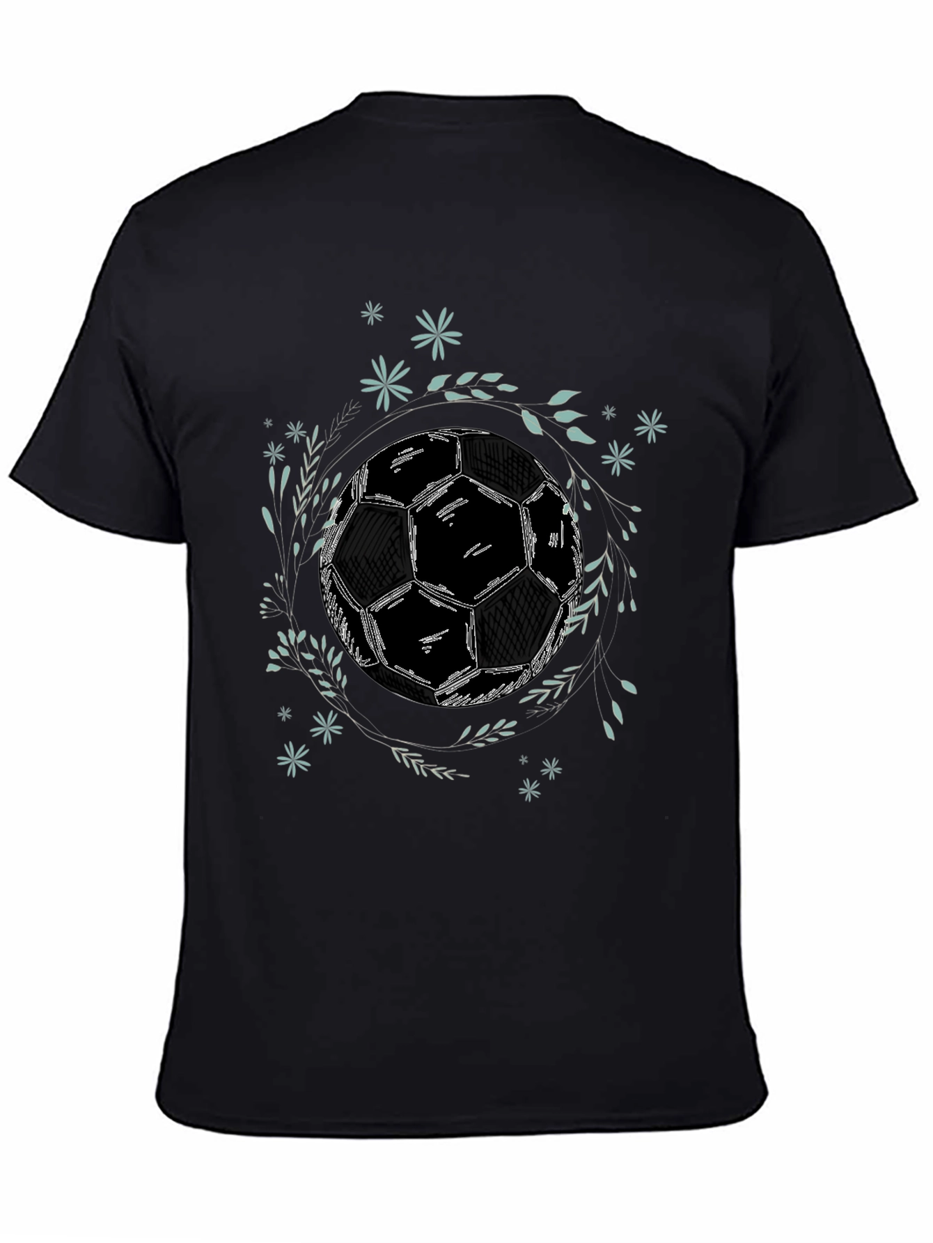 Soccer Ball Graphic Tee - Stylish Black T-Shirt