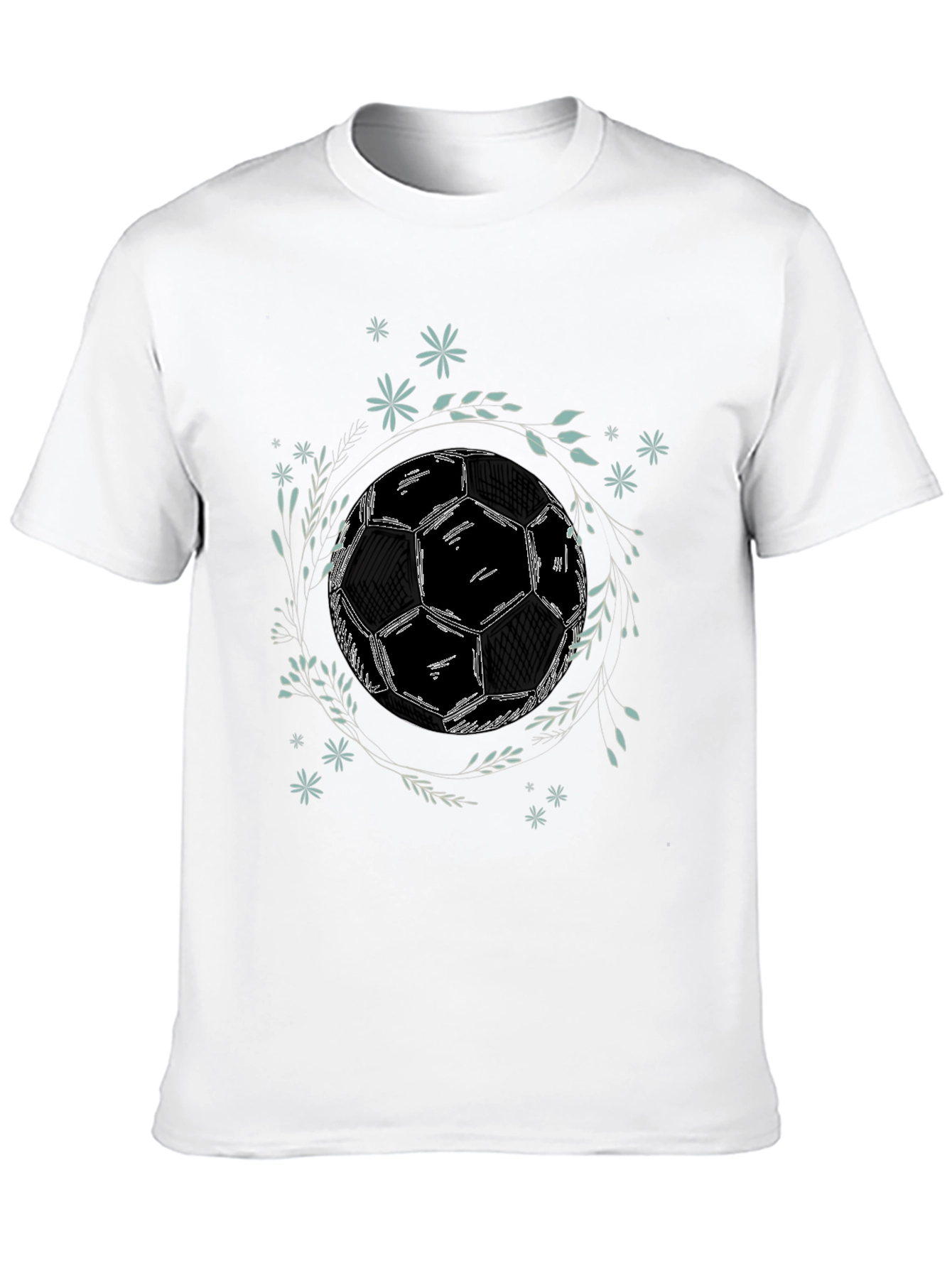 Soccer Ball Graphic Tee - Stylish Black T-Shirt