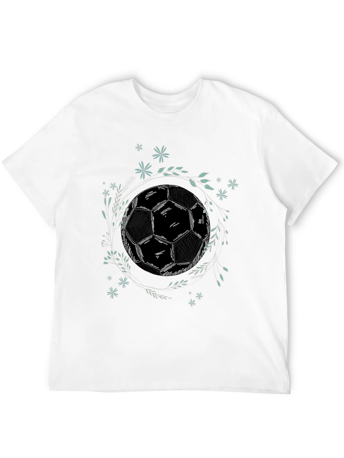 Soccer Ball Graphic Tee - Stylish Black T-Shirt