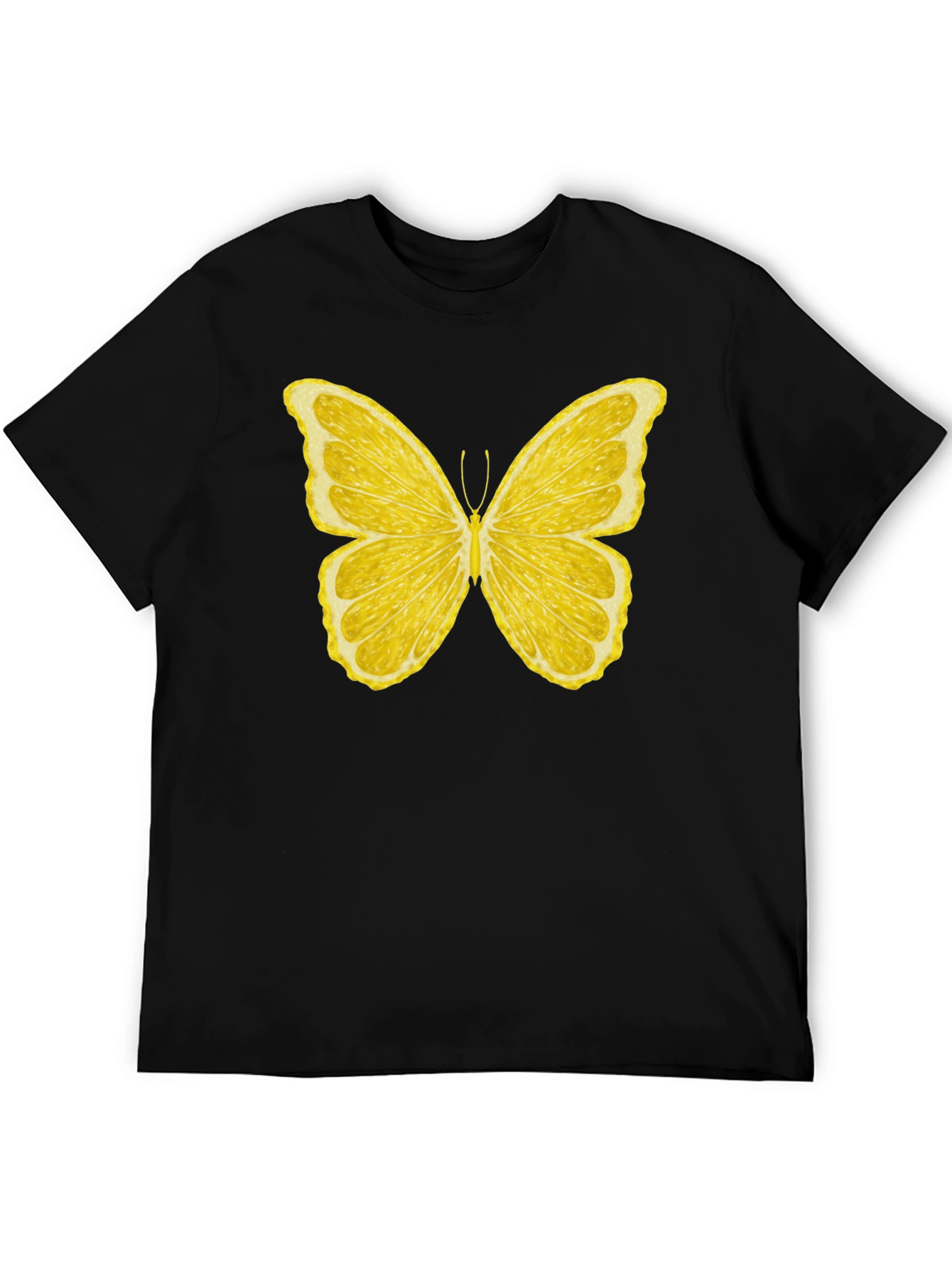 Lemon Butterfly Graphic T-Shirt
