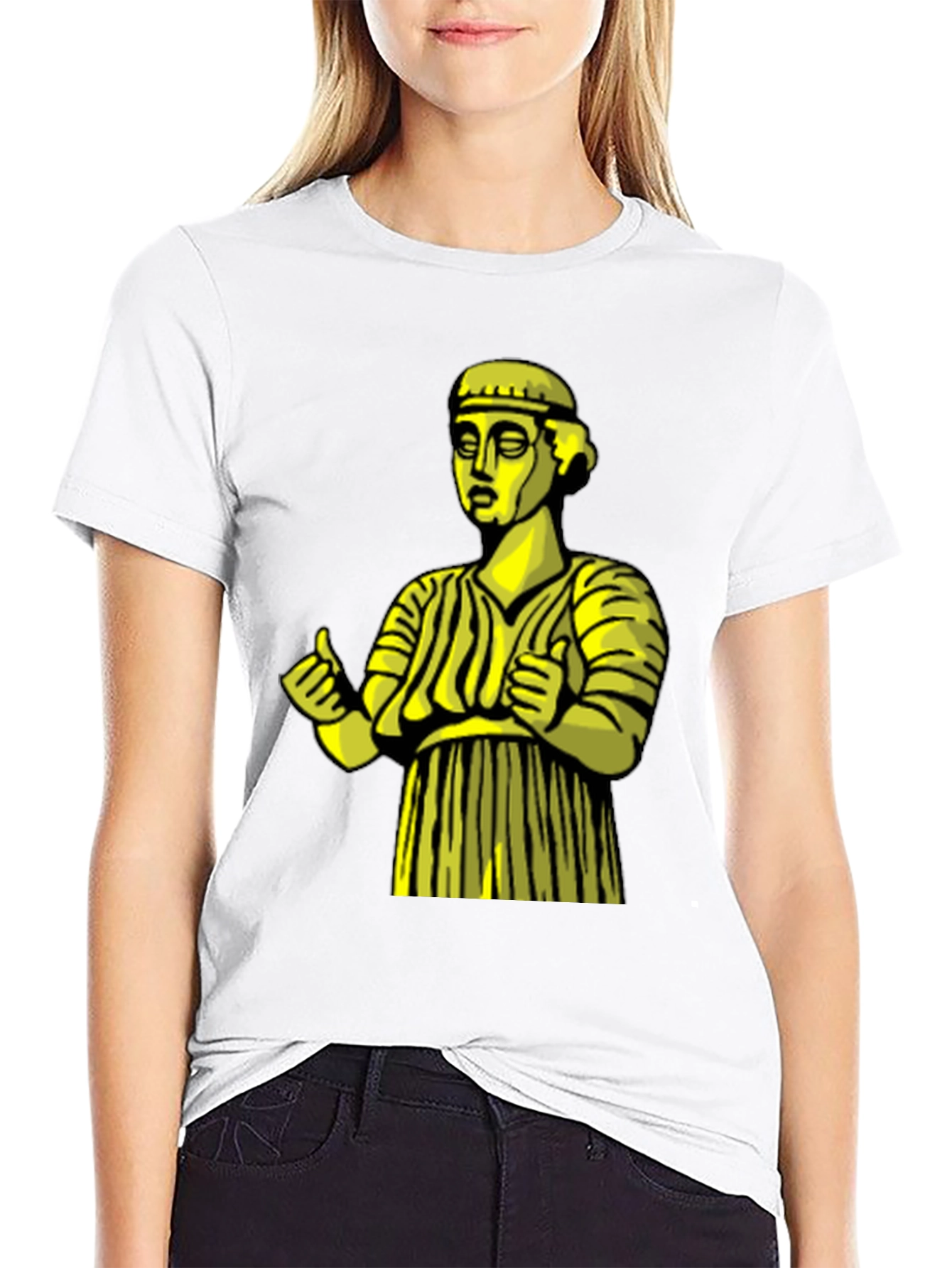 Ancient Statue Graphic Tee - Unique Design