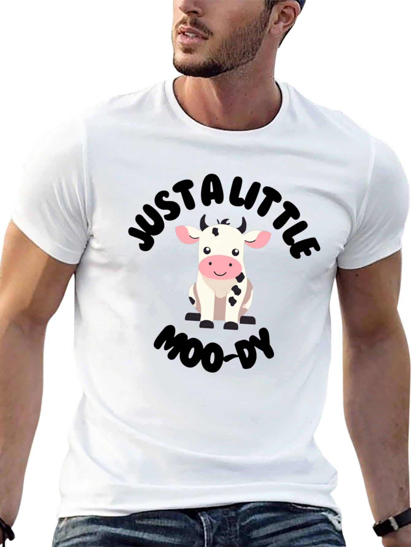 Just a Little Moo-dy Graphic T-Shirt