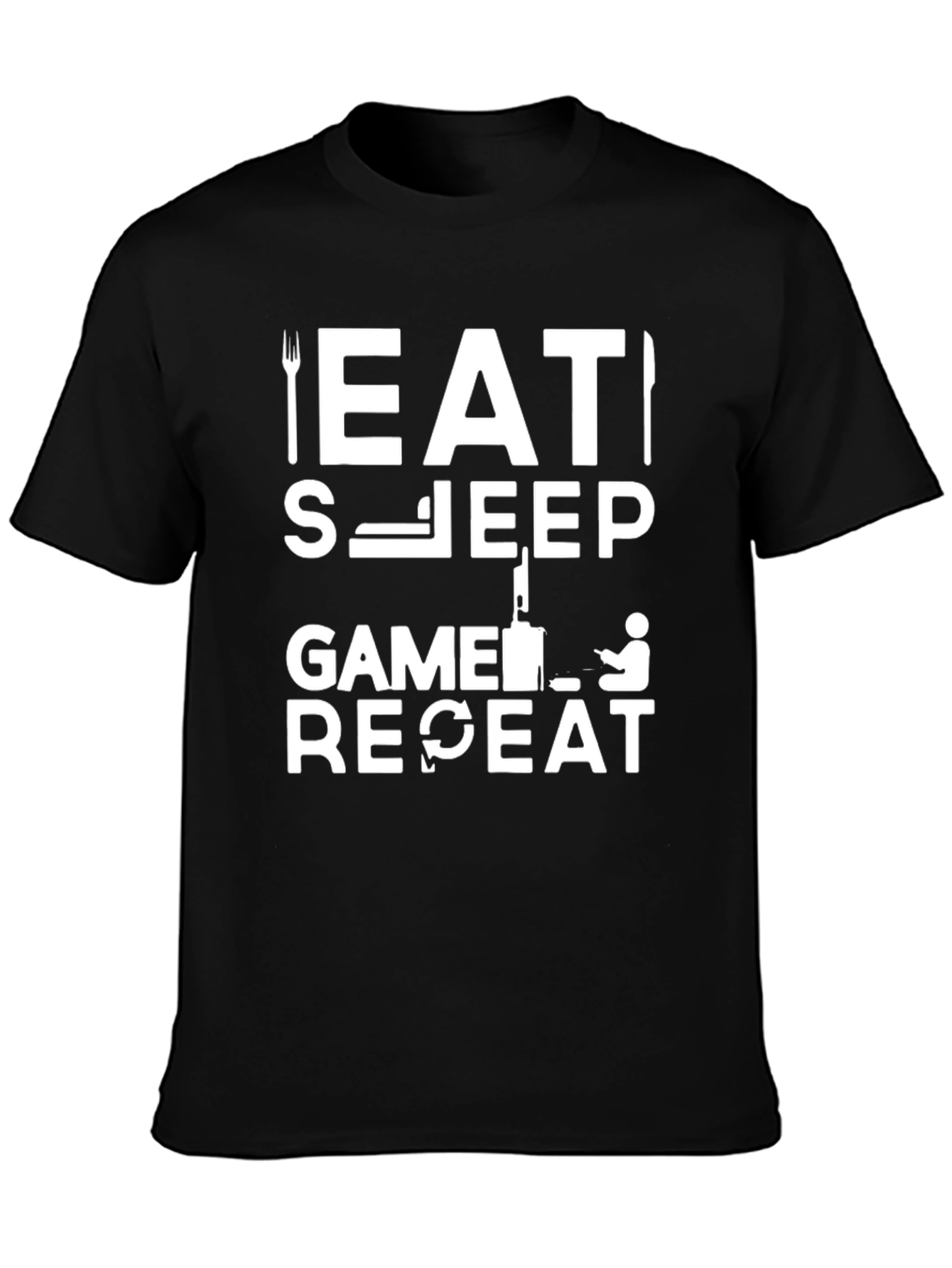 Eat Sleep Game Repeat T-Shirt - Gamer Life