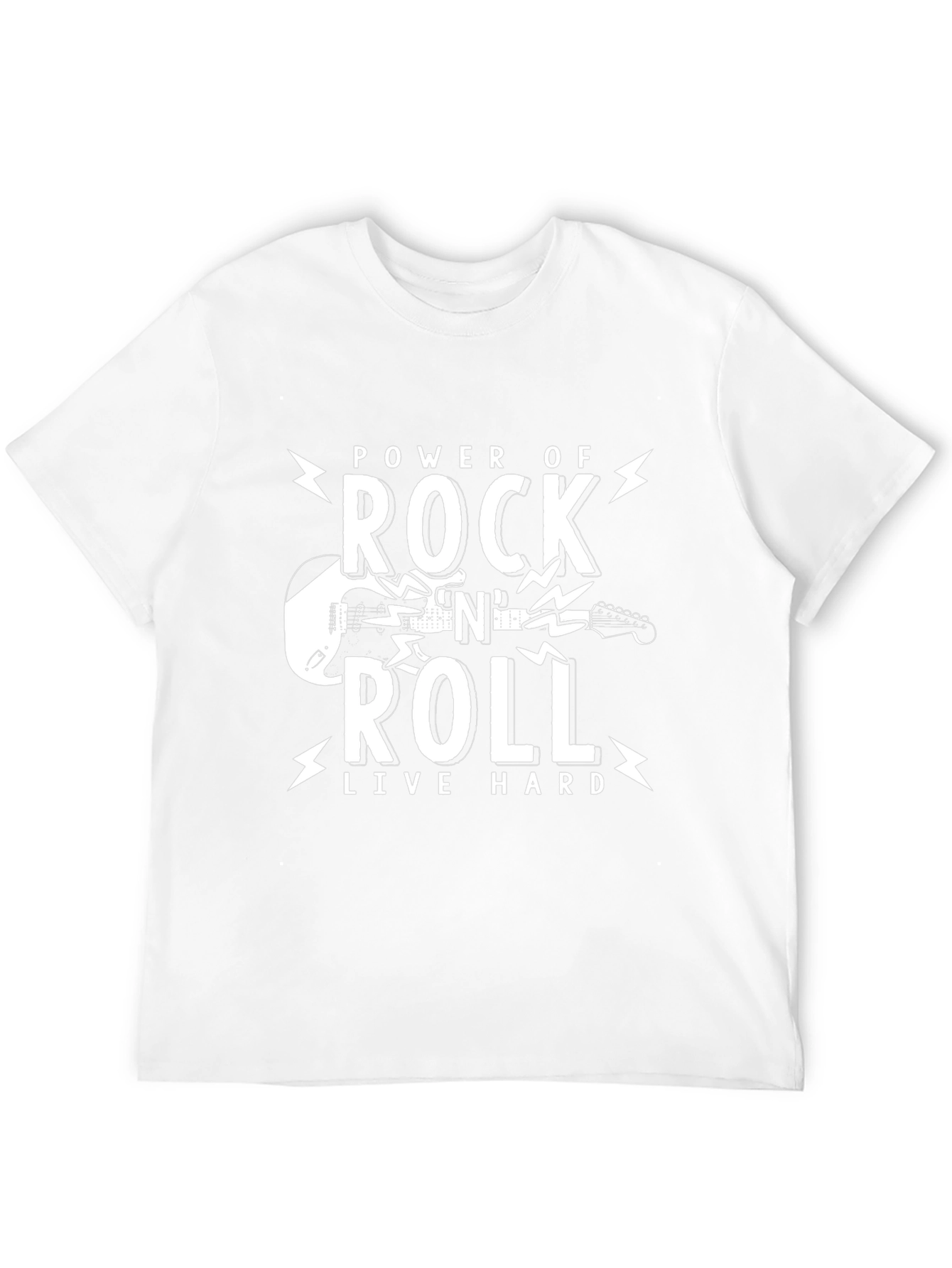 Power of Rock N Roll Black Graphic T-Shirt