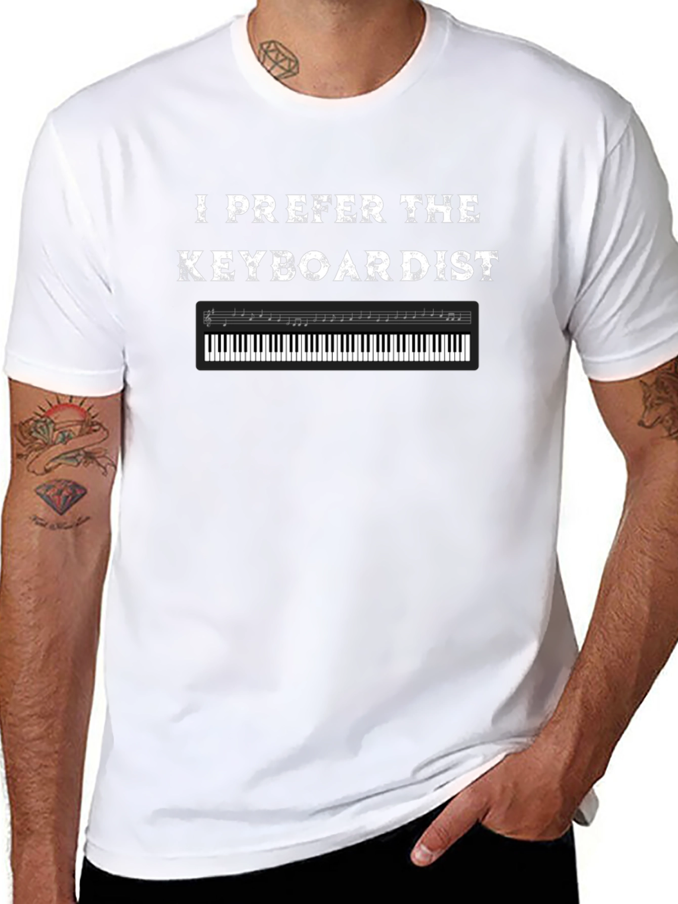 I Prefer The Keyboardist Black T-Shirt