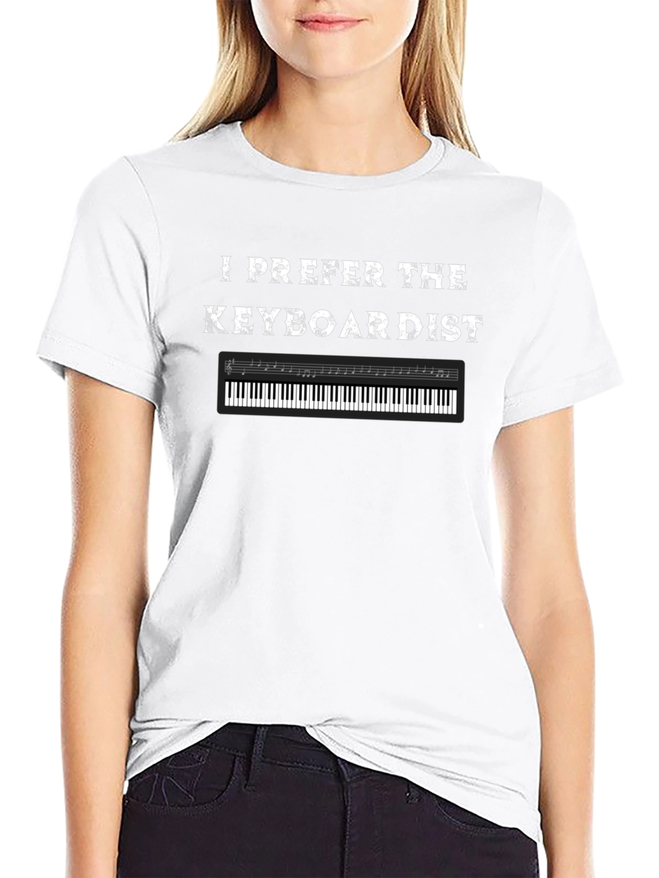 I Prefer The Keyboardist Black T-Shirt