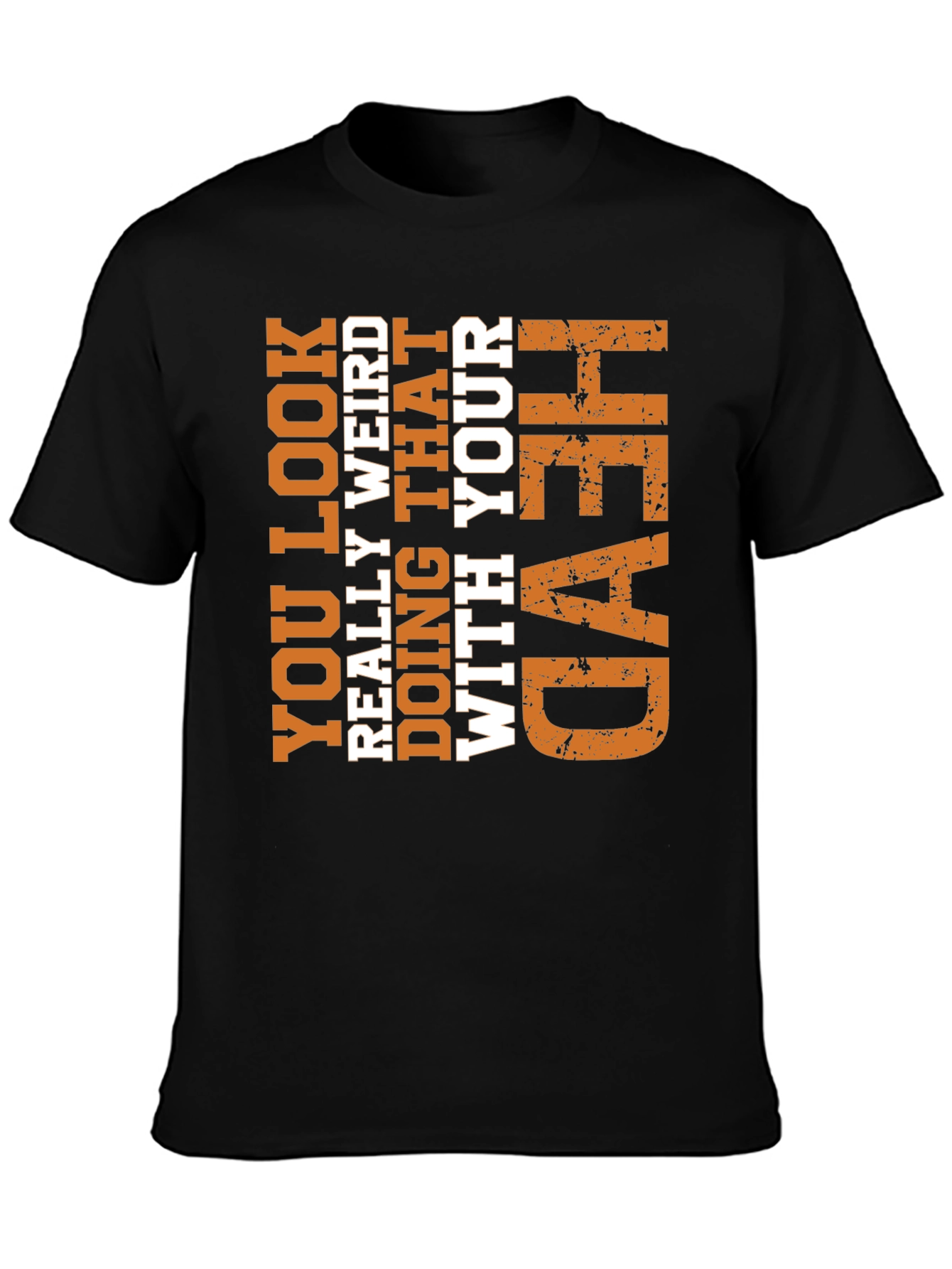Funny Weird Head Graphic Tee - Novelty T-Shirt
