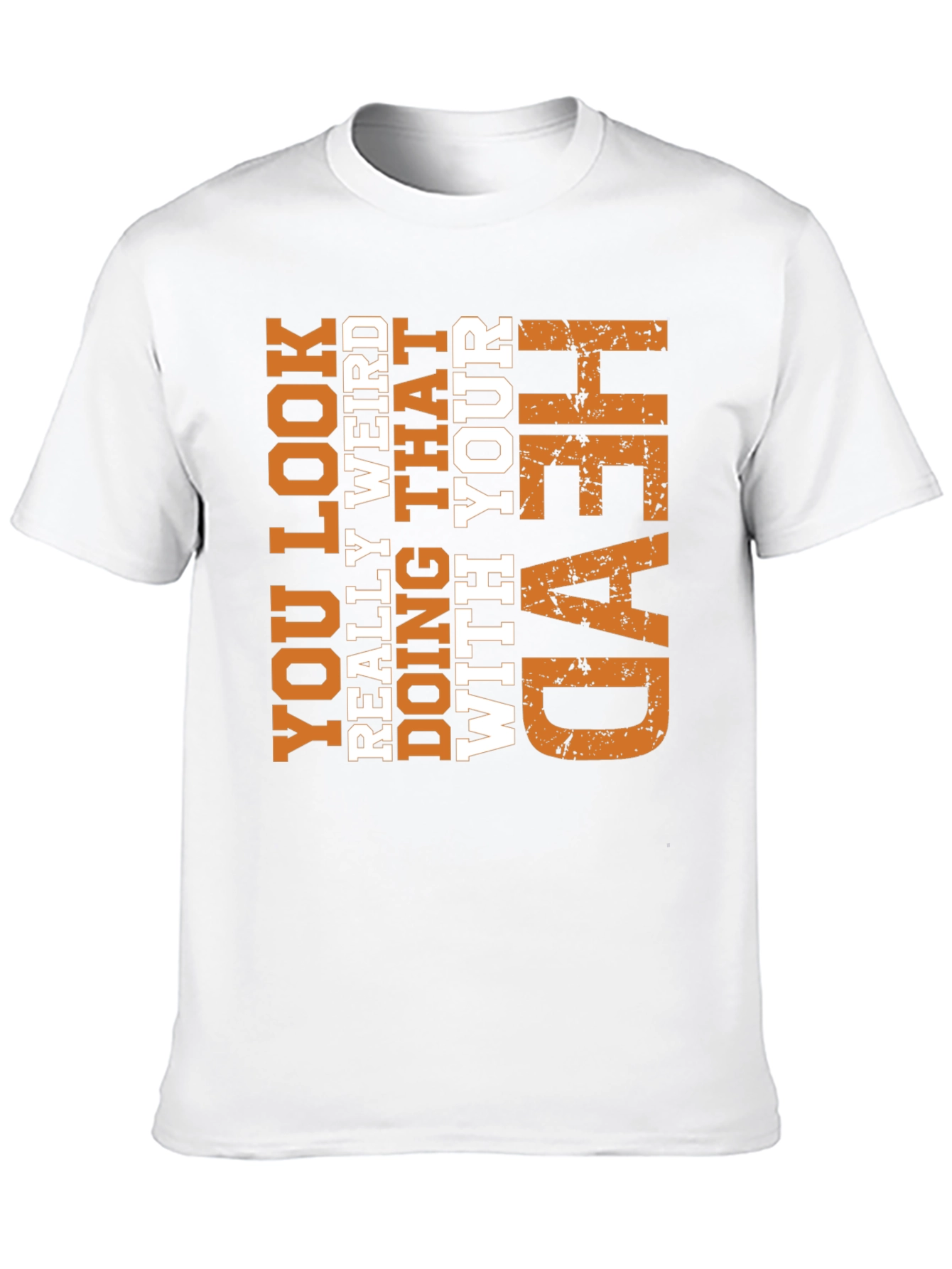 Funny Weird Head Graphic Tee - Novelty T-Shirt