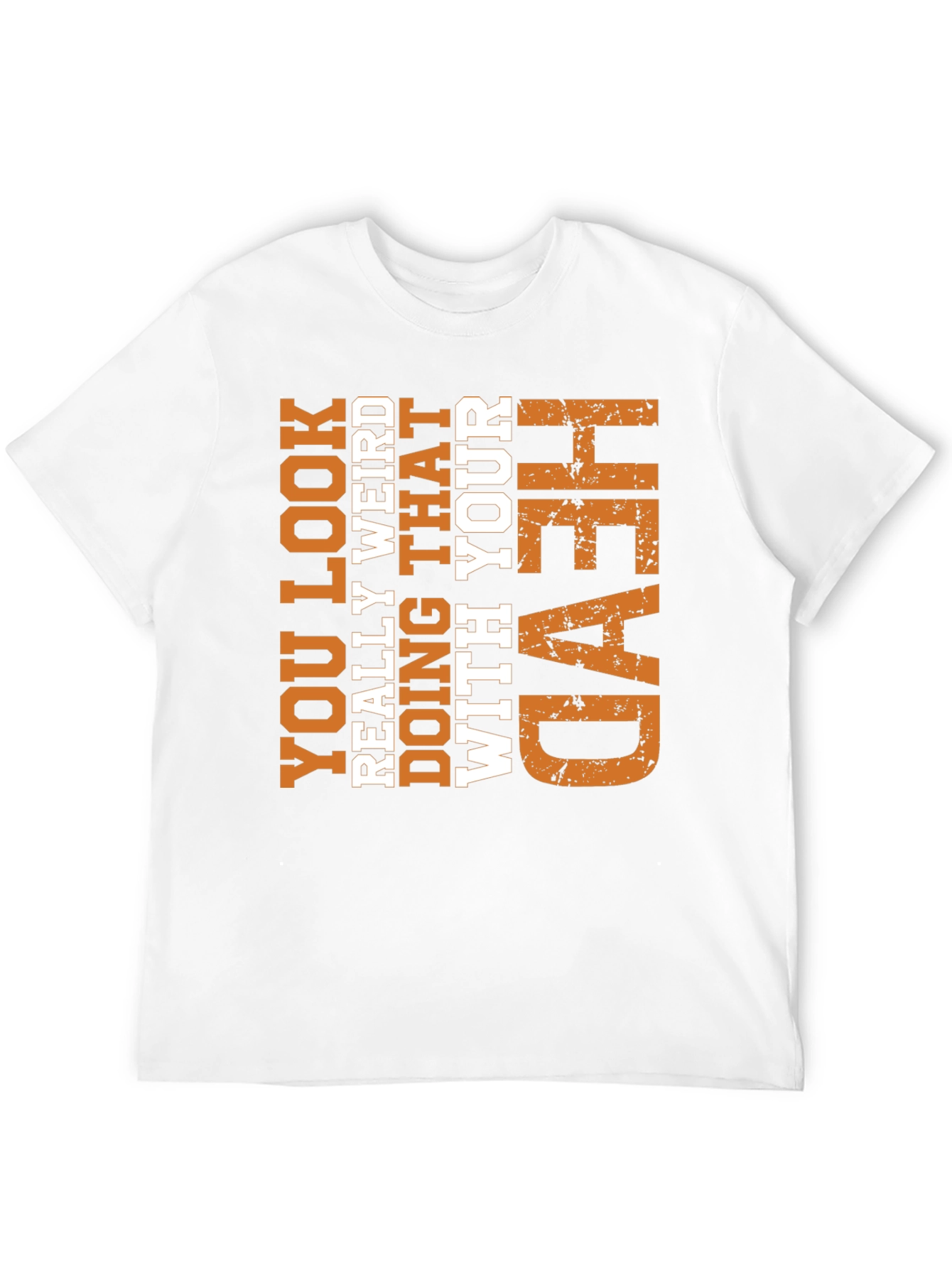 Funny Weird Head Graphic Tee - Novelty T-Shirt