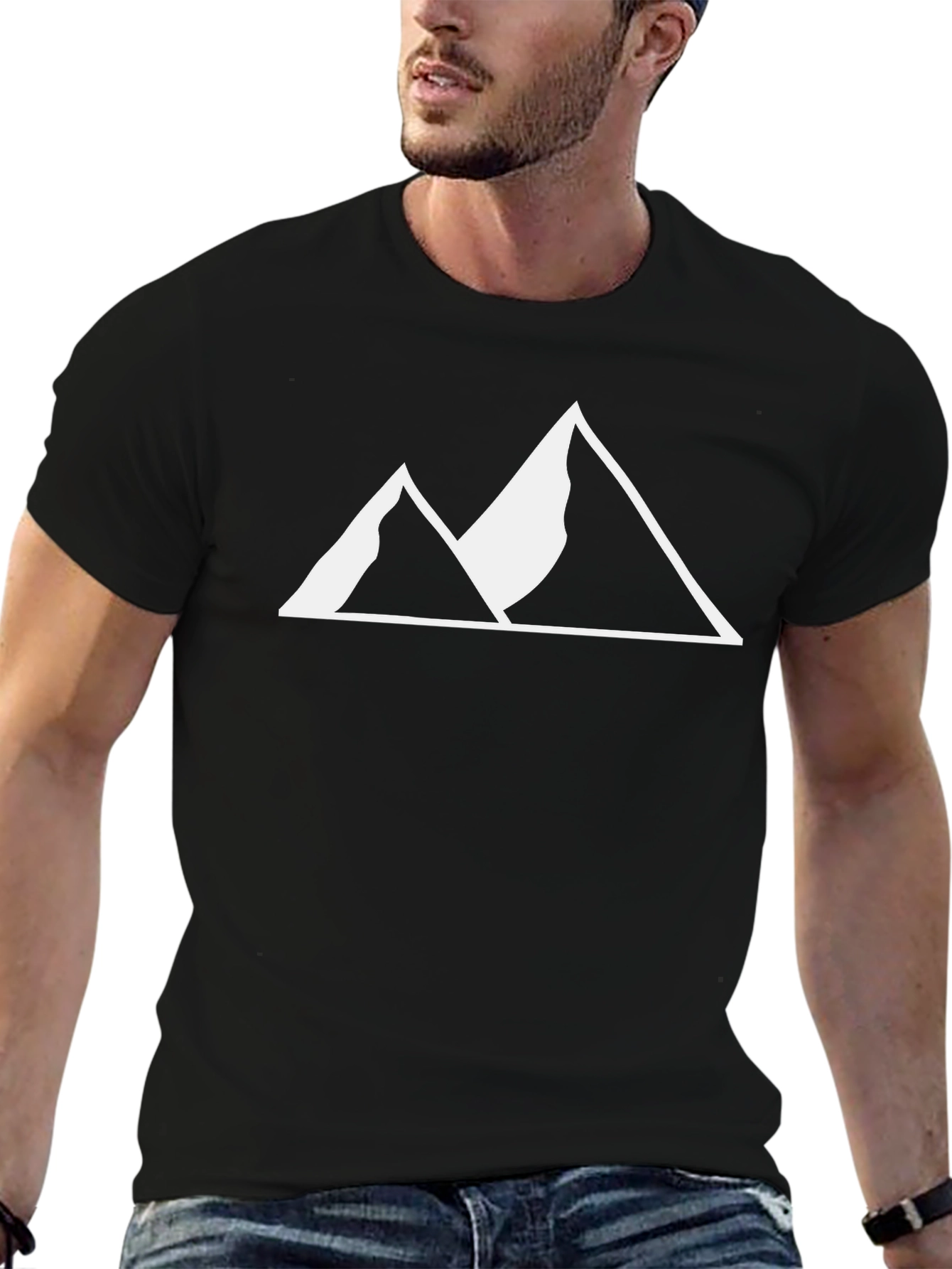 Mountain Peak Graphic Tee - Black