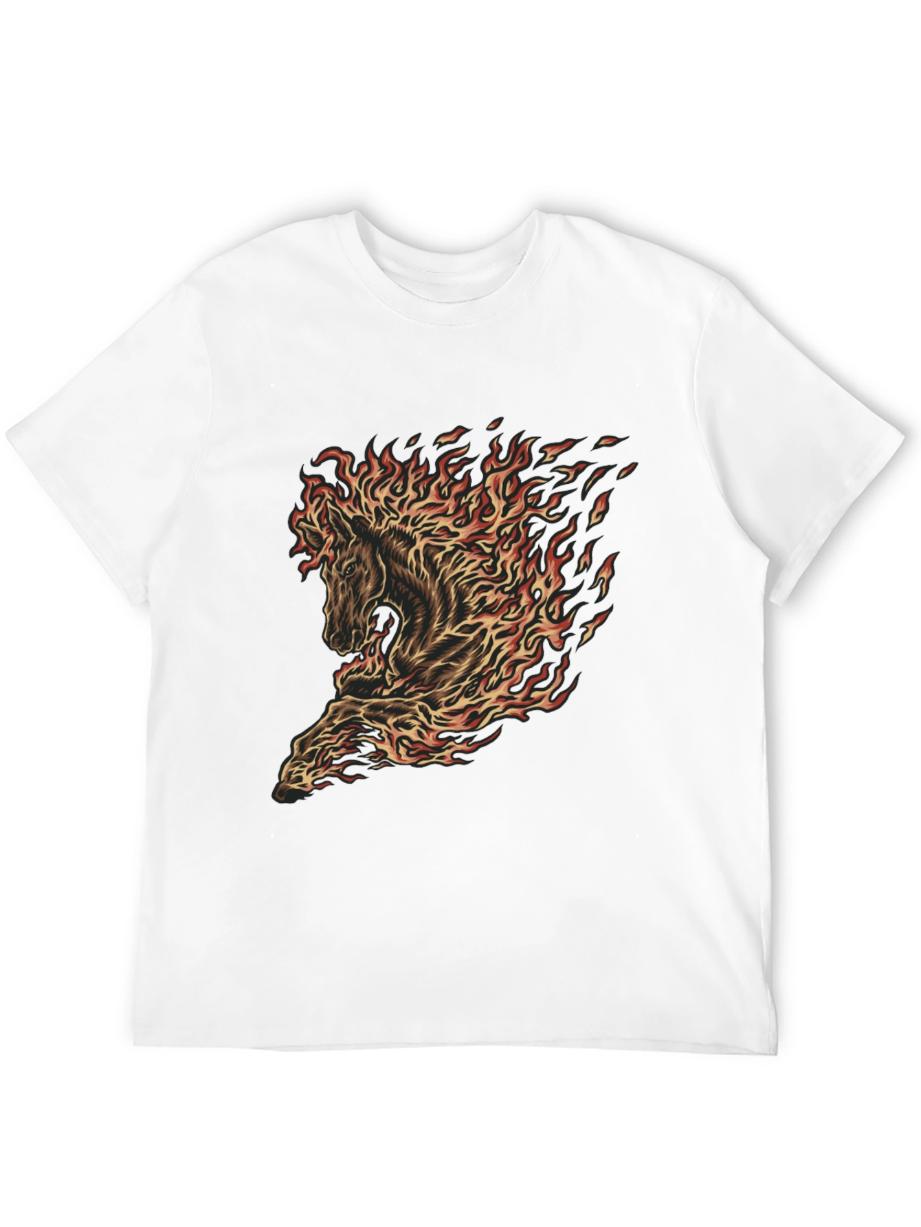 Fiery Horse Graphic Tee - Black T-Shirt