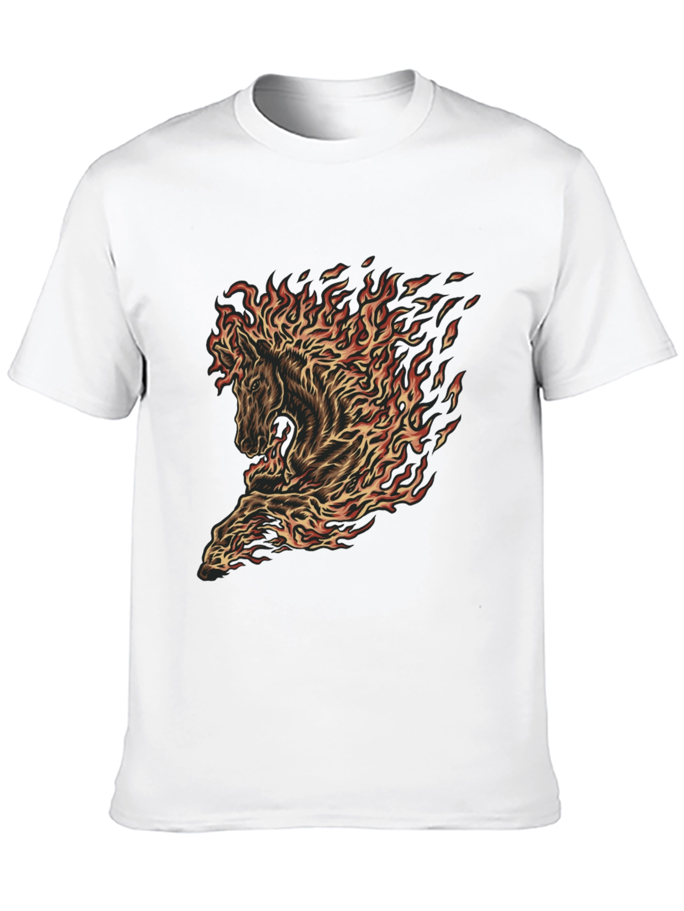 Fiery Horse Graphic Tee - Black T-Shirt