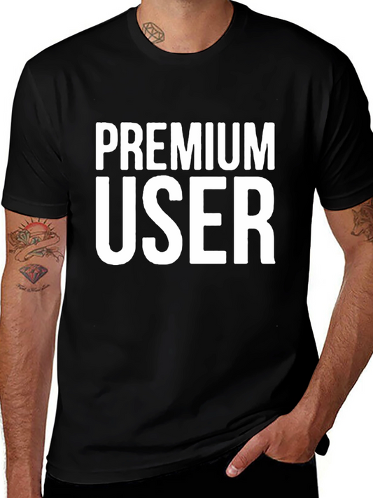 Premium User Graphic Tee - Black Cotton Shirt