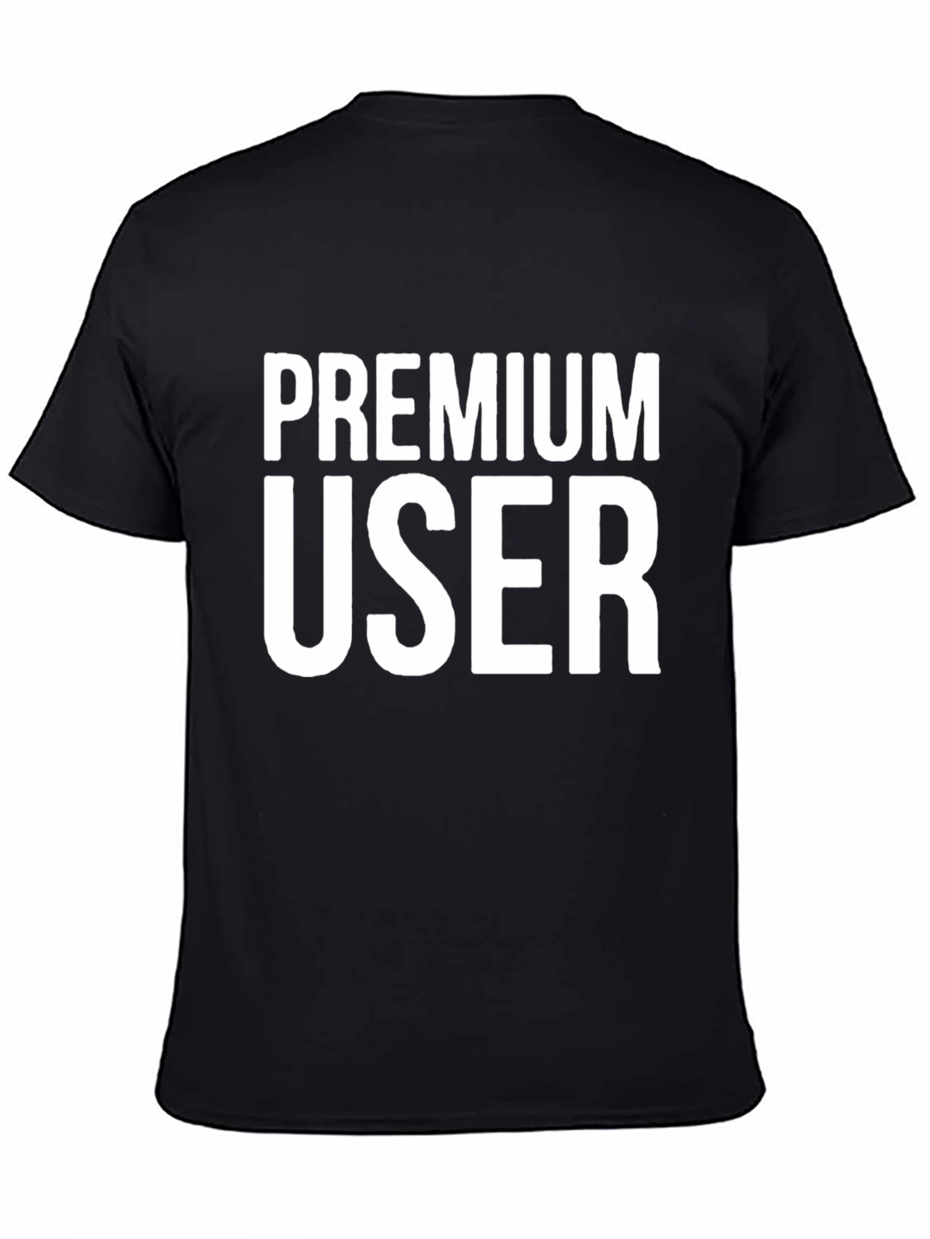 Premium User Graphic Tee - Black Cotton Shirt