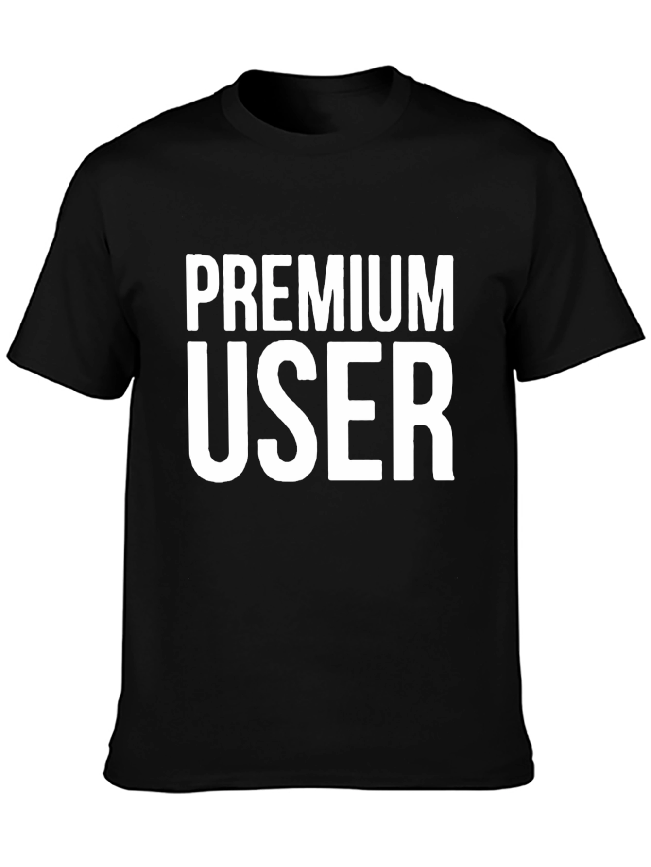 Premium User Graphic Tee - Black Cotton Shirt