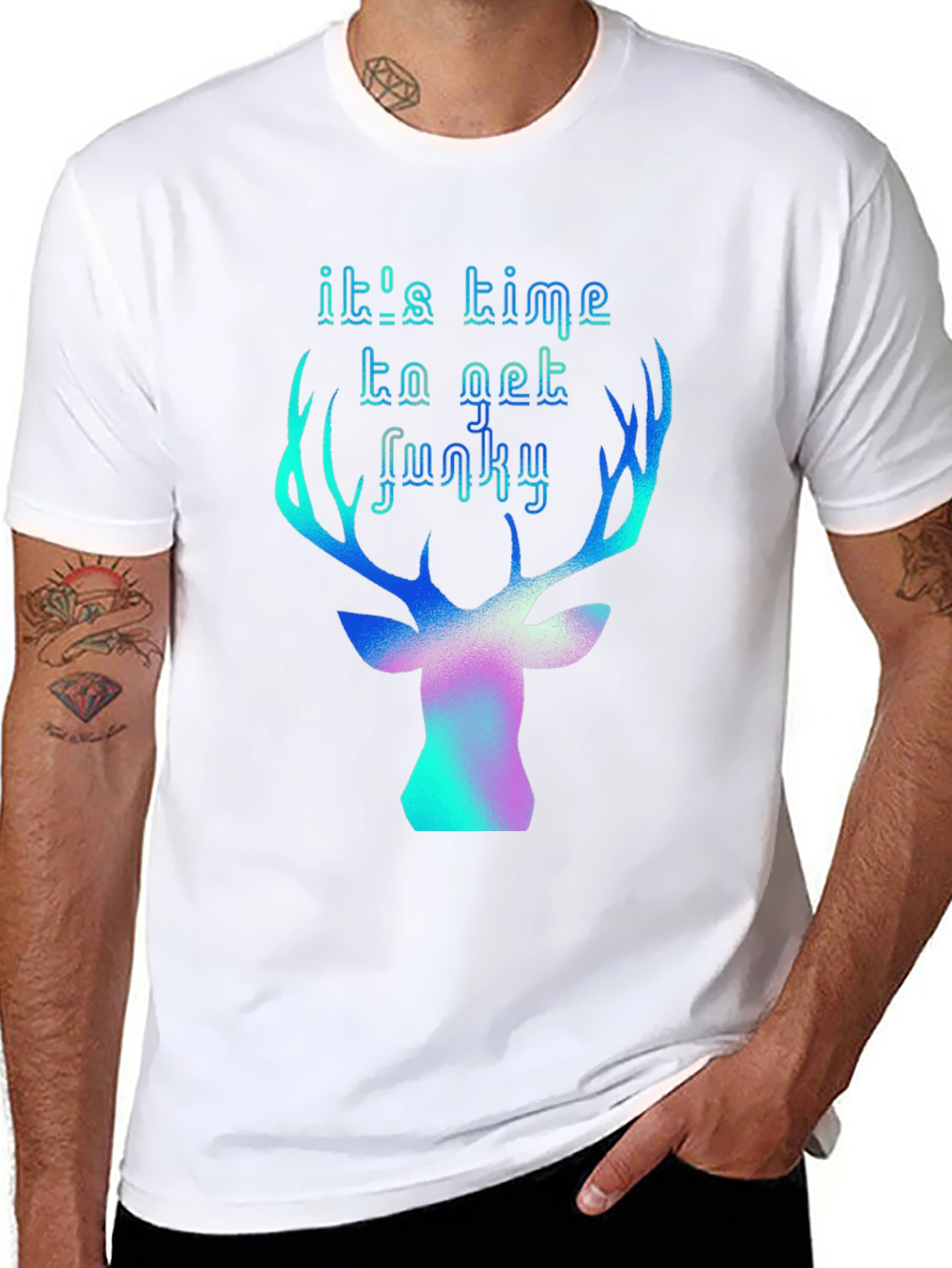 Funky Deer Graphic T-Shirt