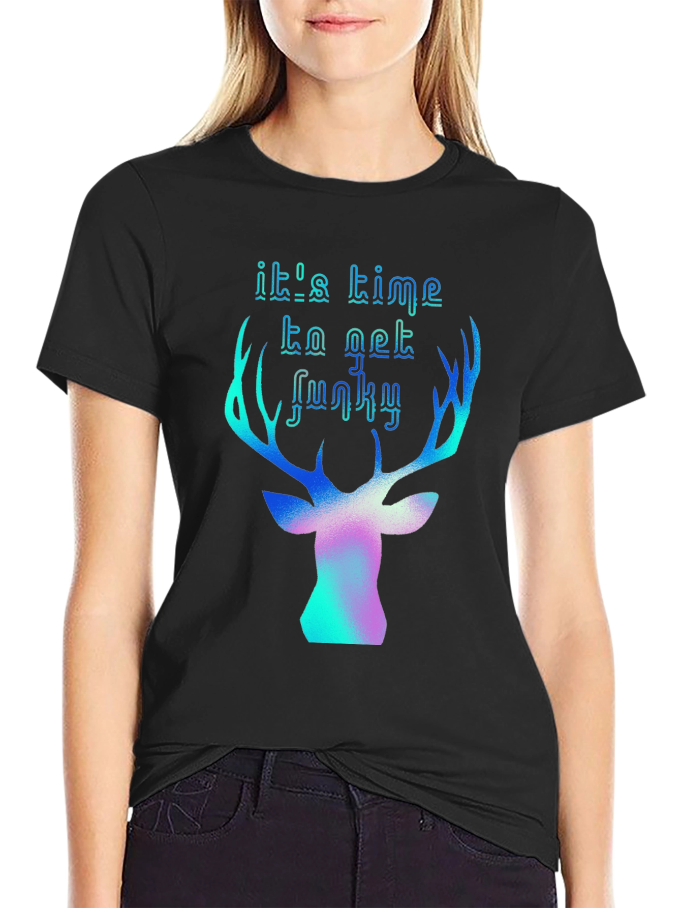 Funky Deer Graphic T-Shirt