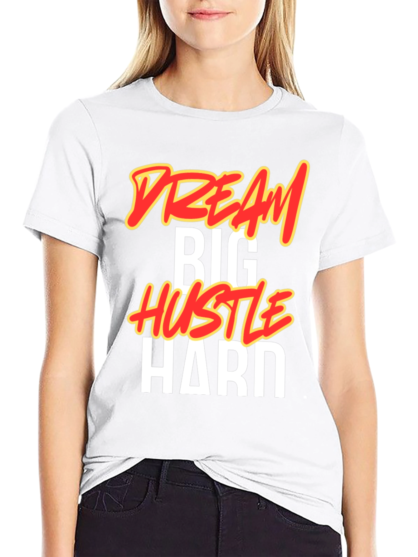 Dream Big Hustle Hard Black T-Shirt