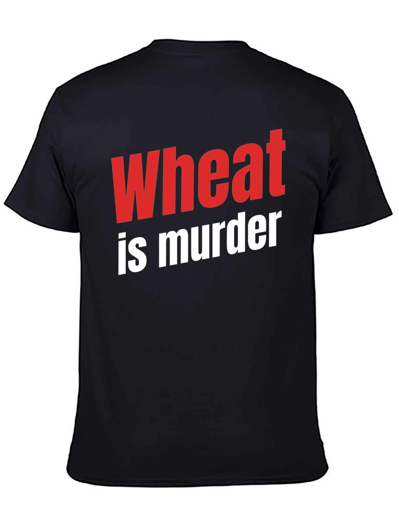 Wheat is Murder T-Shirt - Black Graphic Tee