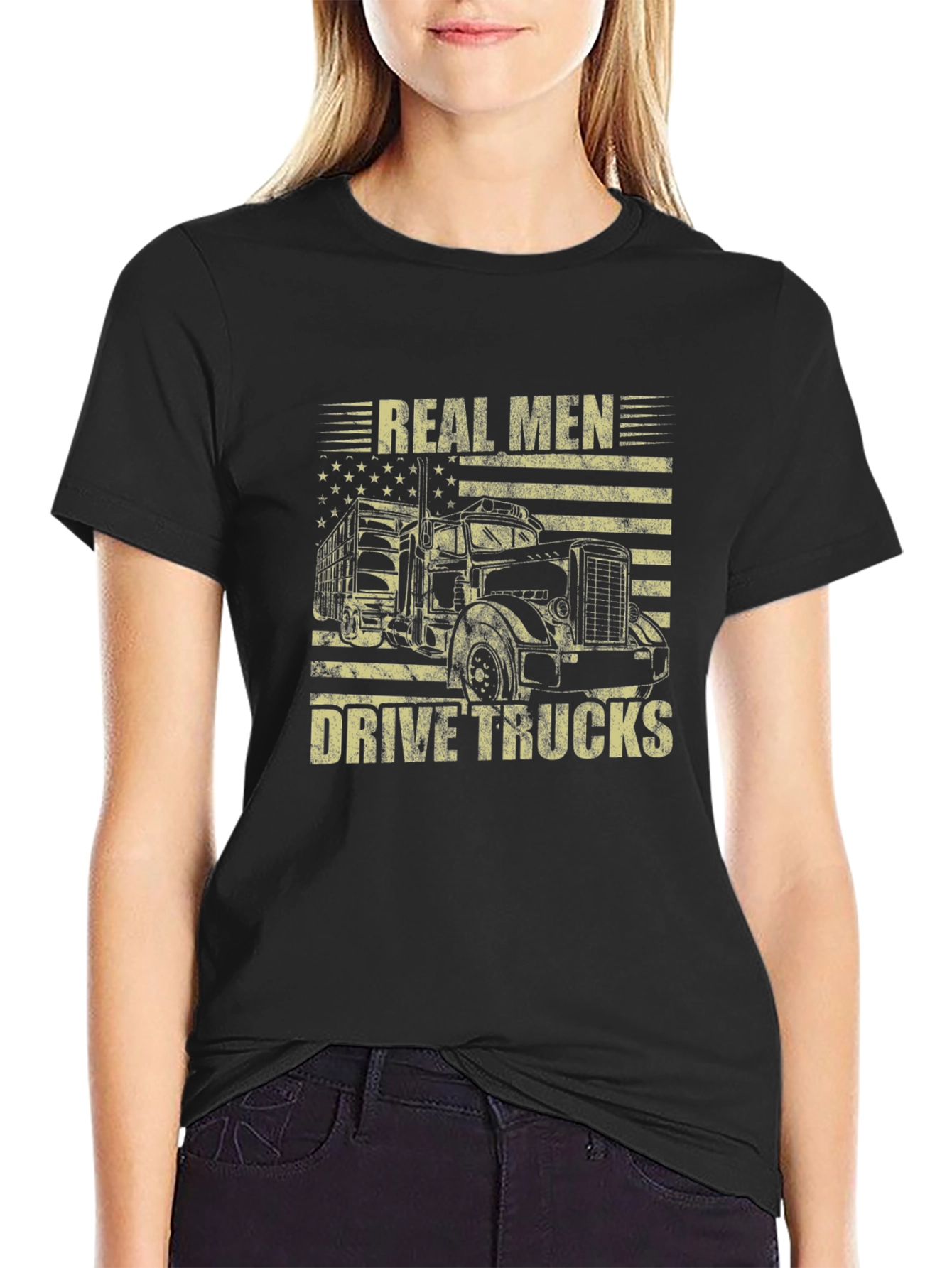 Real Men Drive Trucks Graphic Tee