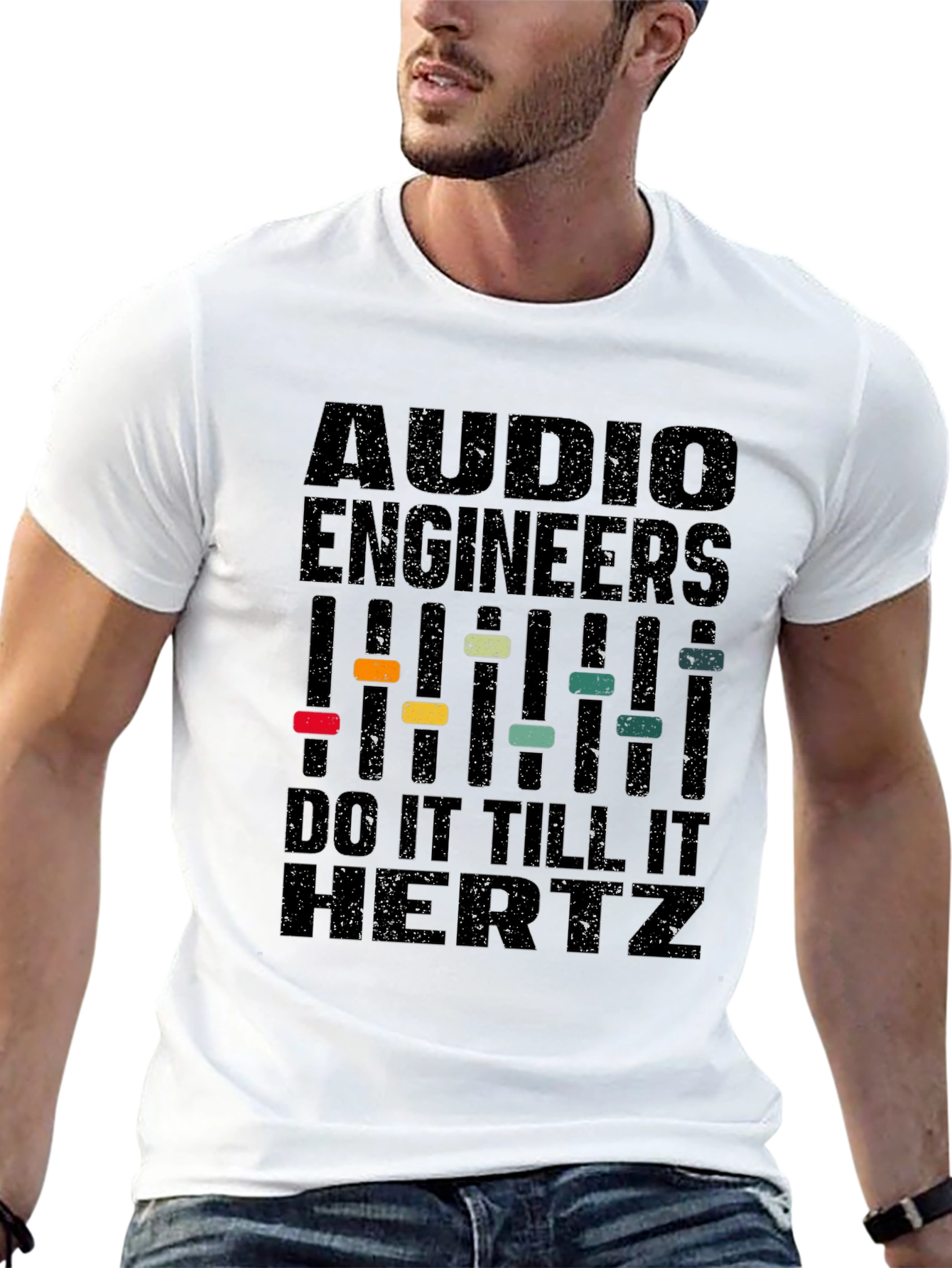 Audio Engineer Do It Till It Hertz Graphic T-Shirt
