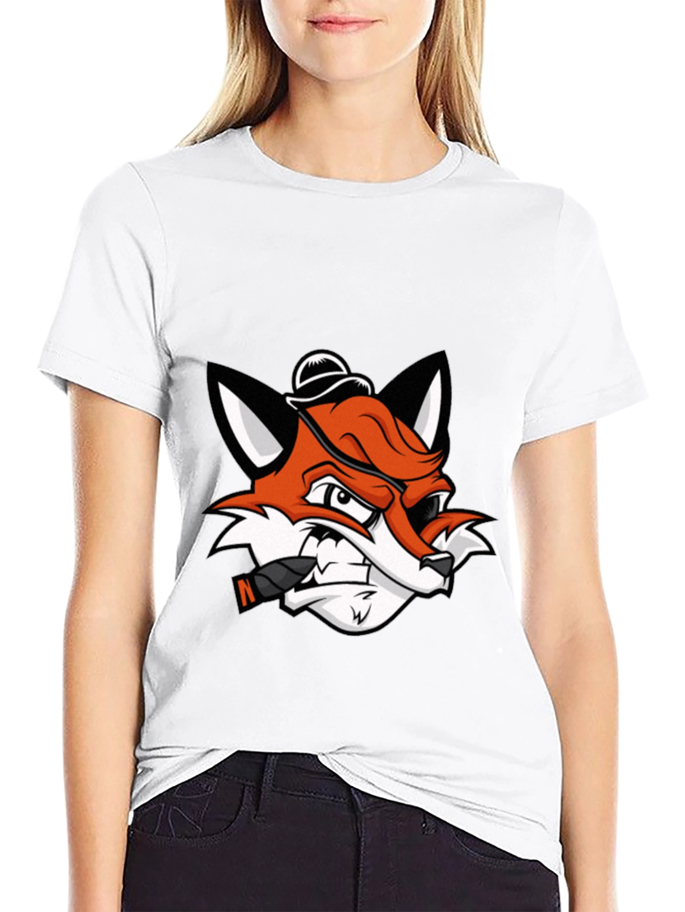 Cool Fox with Cigar Graphic Tee