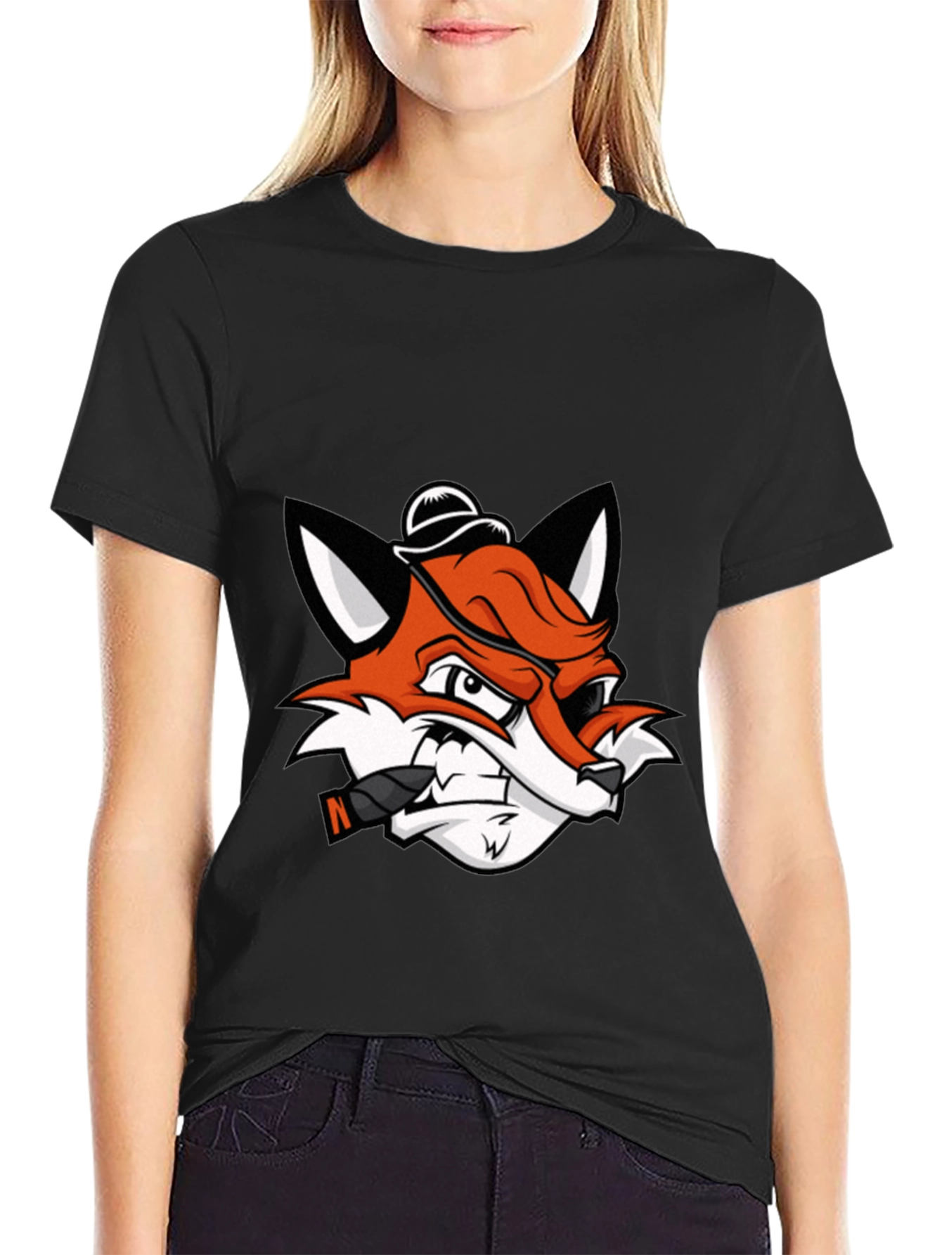 Cool Fox with Cigar Graphic Tee