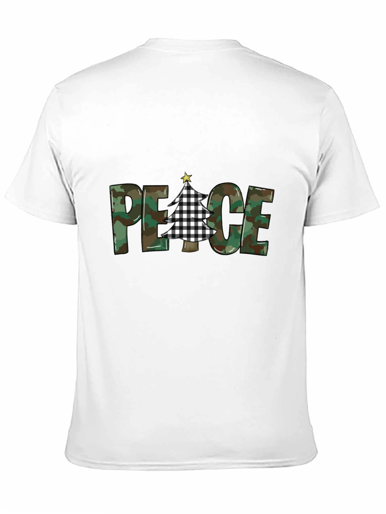 Peace Camo Christmas Tree T-Shirt