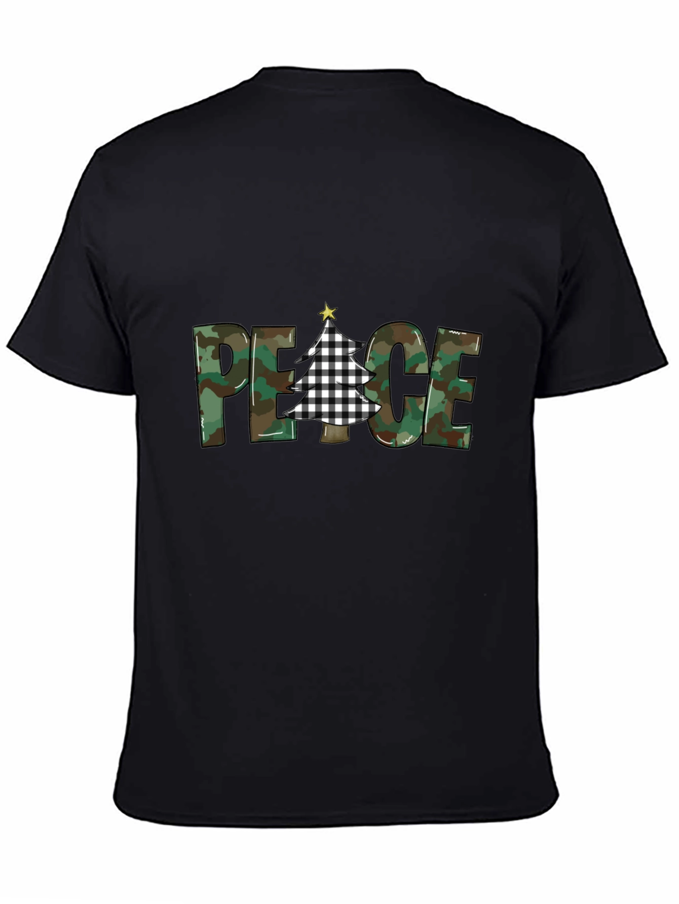 Peace Camo Christmas Tree T-Shirt