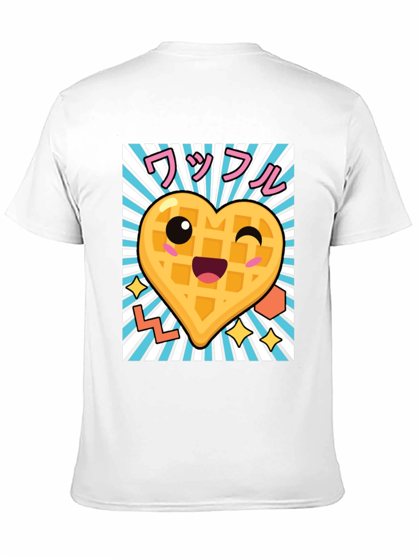 Kawaii Waffle Heart T-Shirt - Cute Anime Style