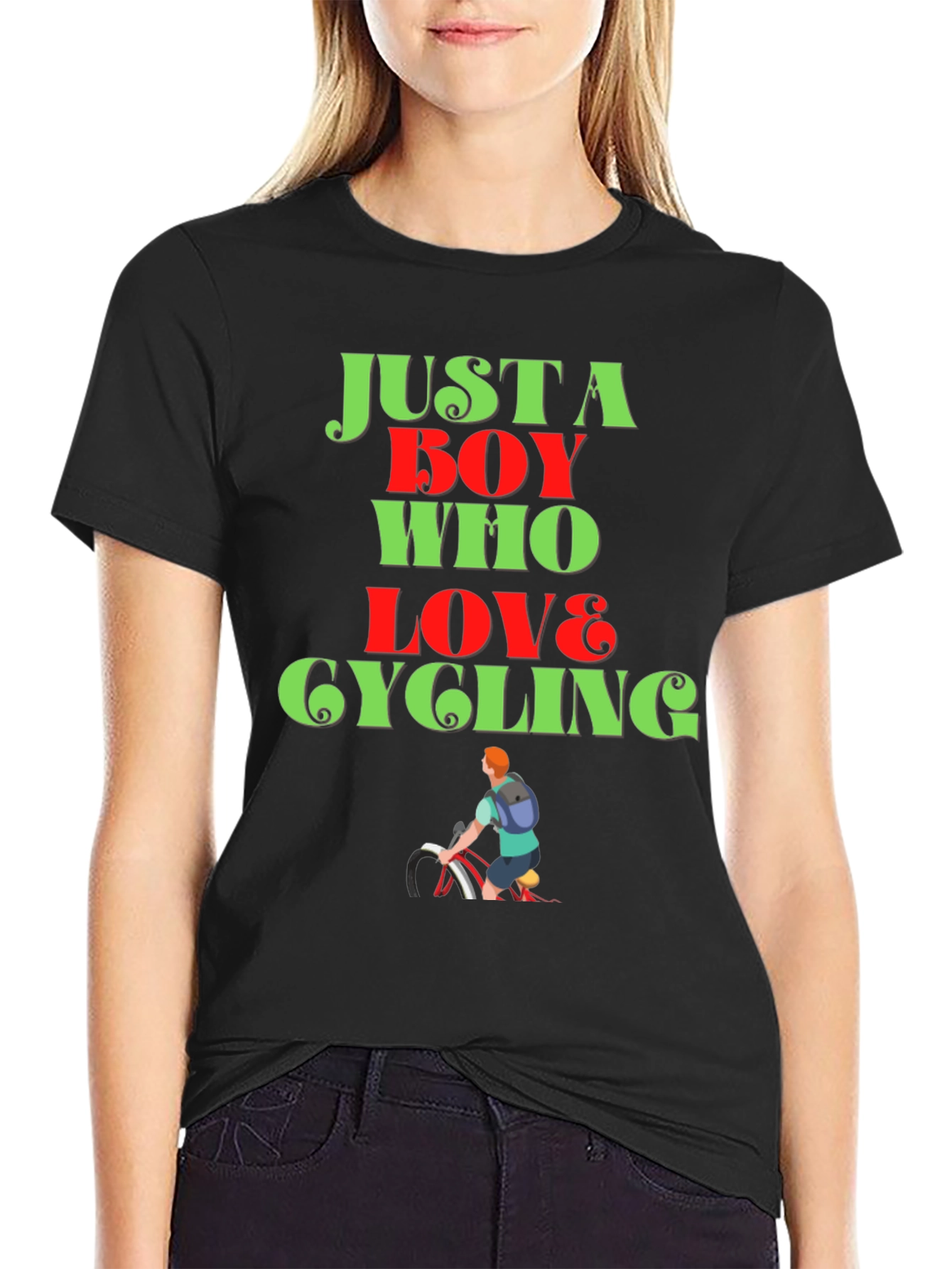 Cycling Lover T-Shirt: Just a Boy Who Loves Cycling