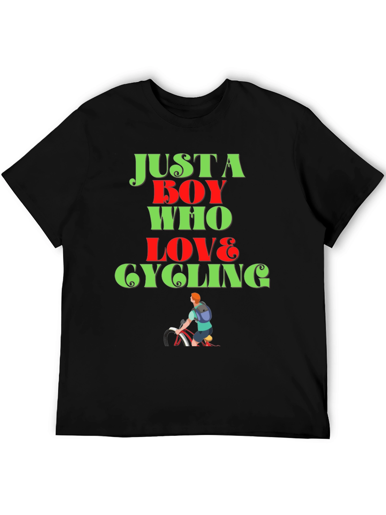 Cycling Lover T-Shirt: Just a Boy Who Loves Cycling