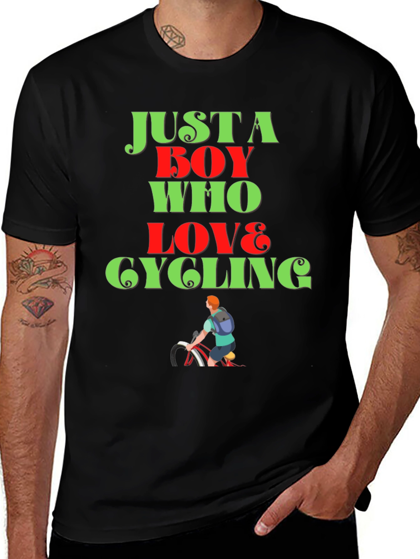 Cycling Lover T-Shirt: Just a Boy Who Loves Cycling