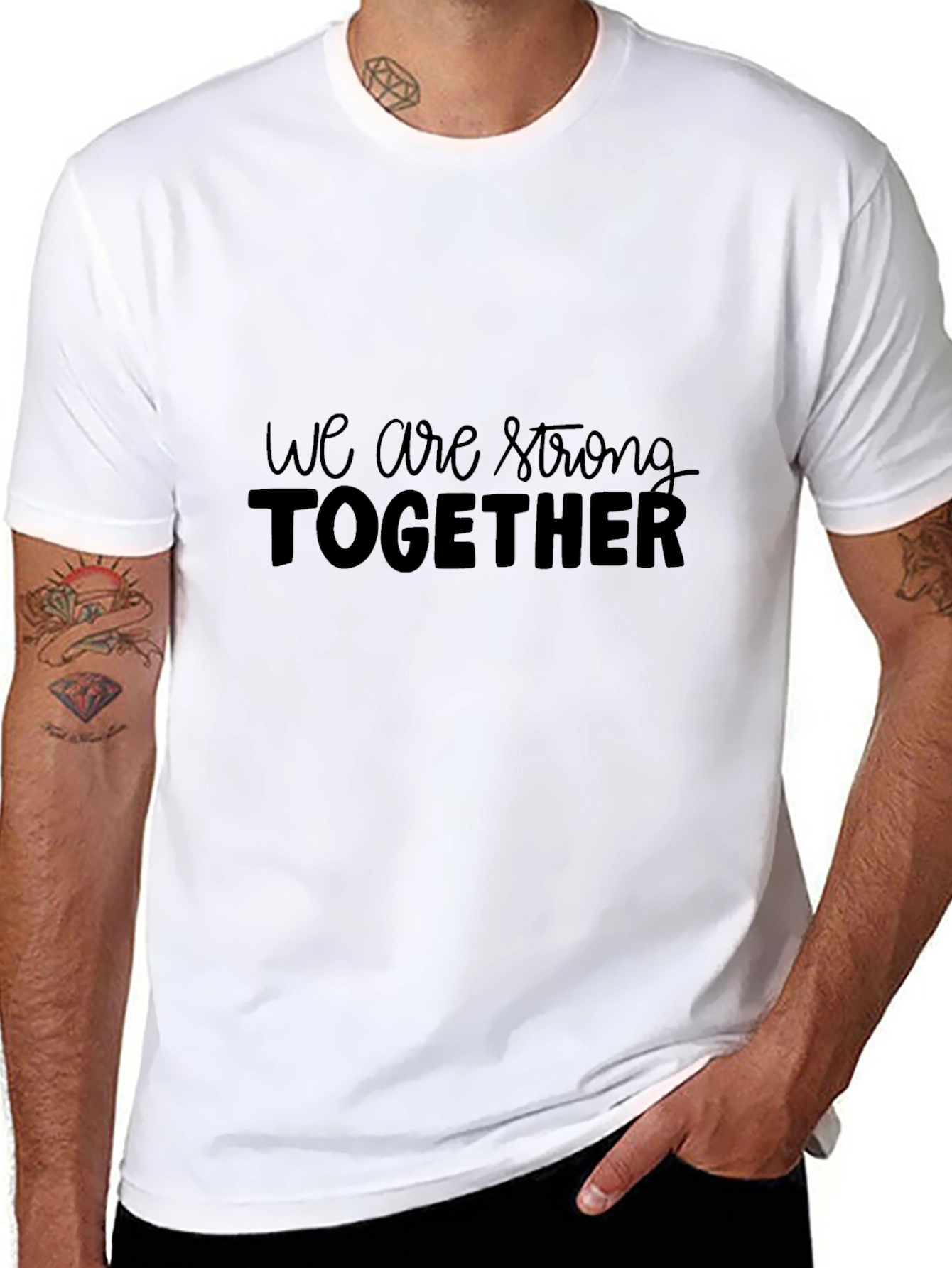 We Are Strong Together Black Graphic Tee
