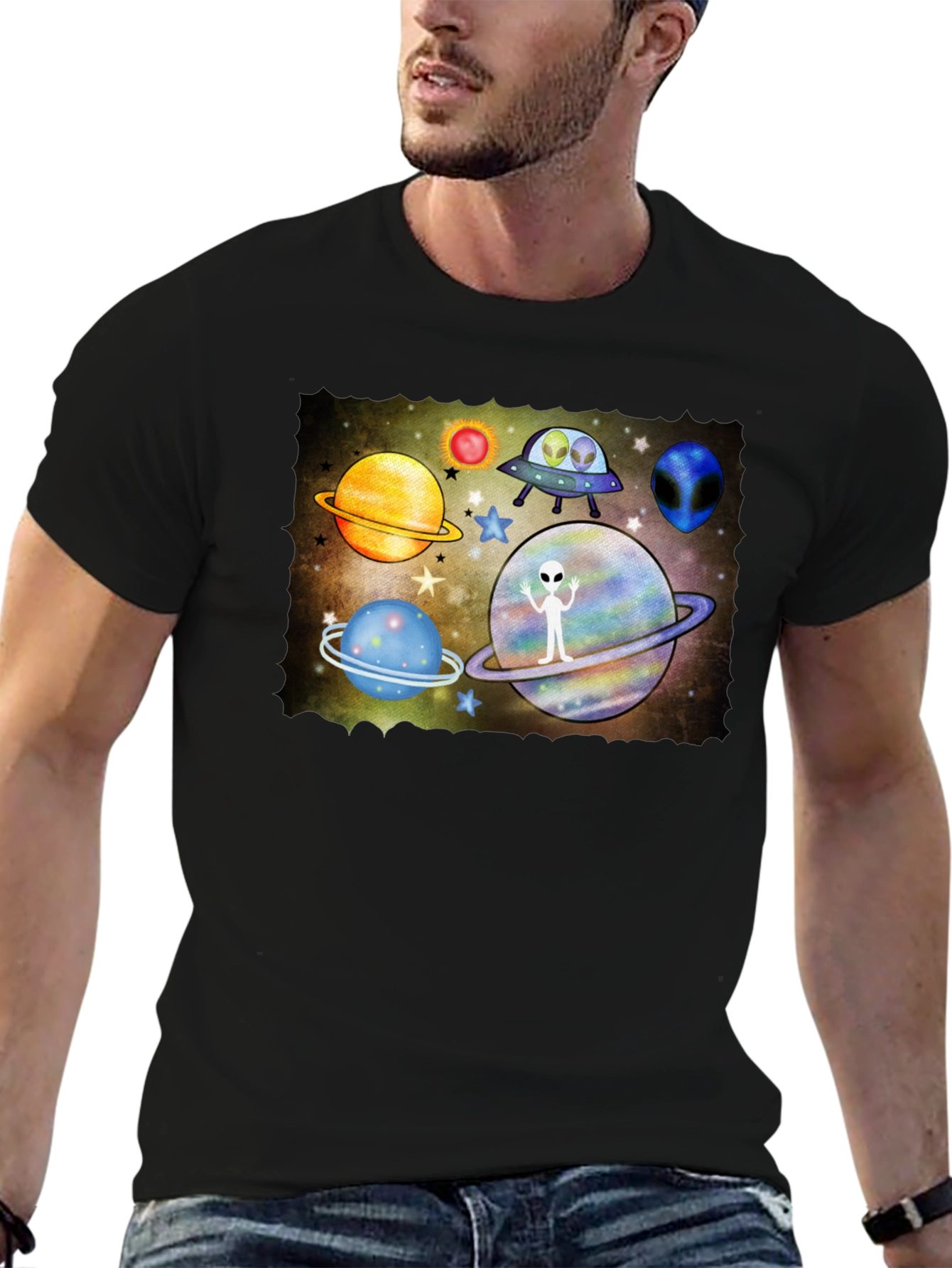 Alien Space T-Shirt - Galactic Adventure