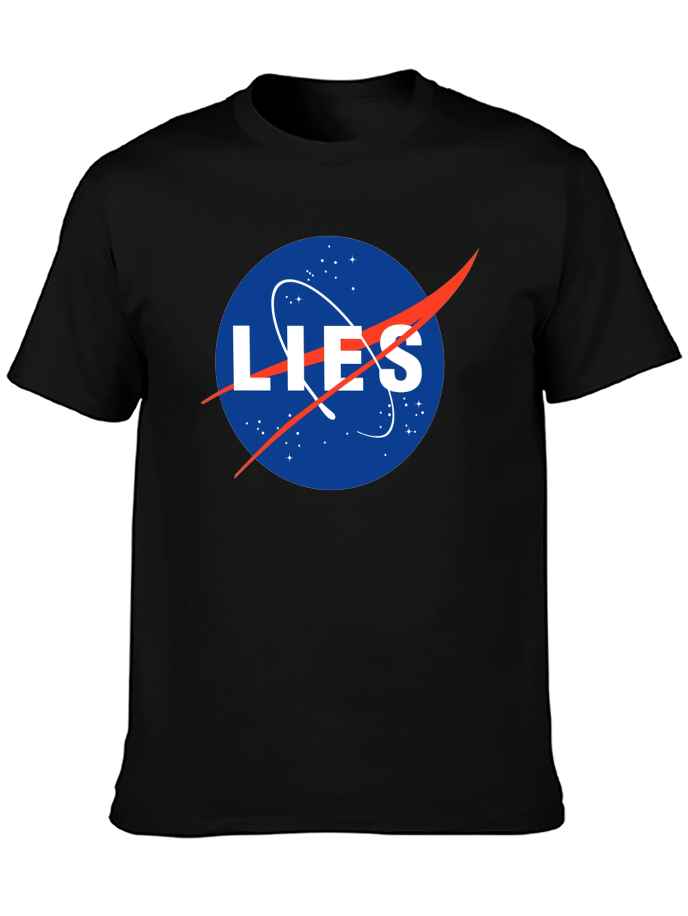 NASA LIES Spoof Graphic T-Shirt
