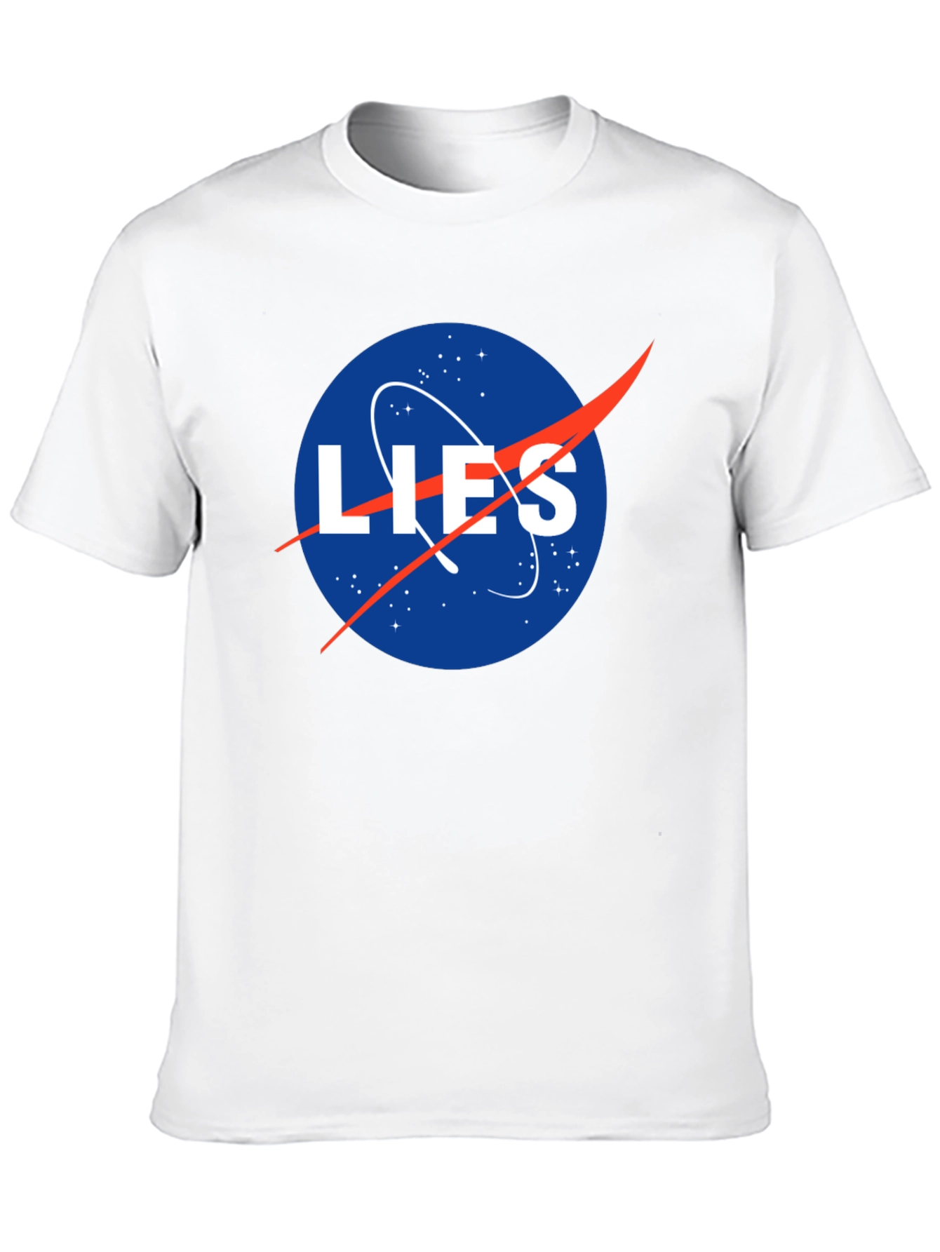 NASA LIES Spoof Graphic T-Shirt