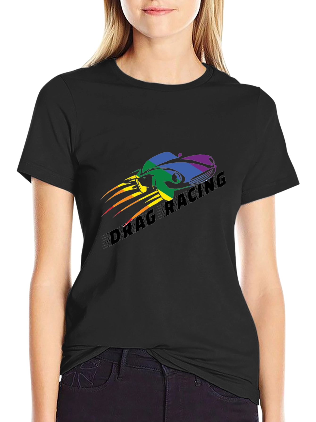 Drag Racing Pride T-Shirt - Black Car Design