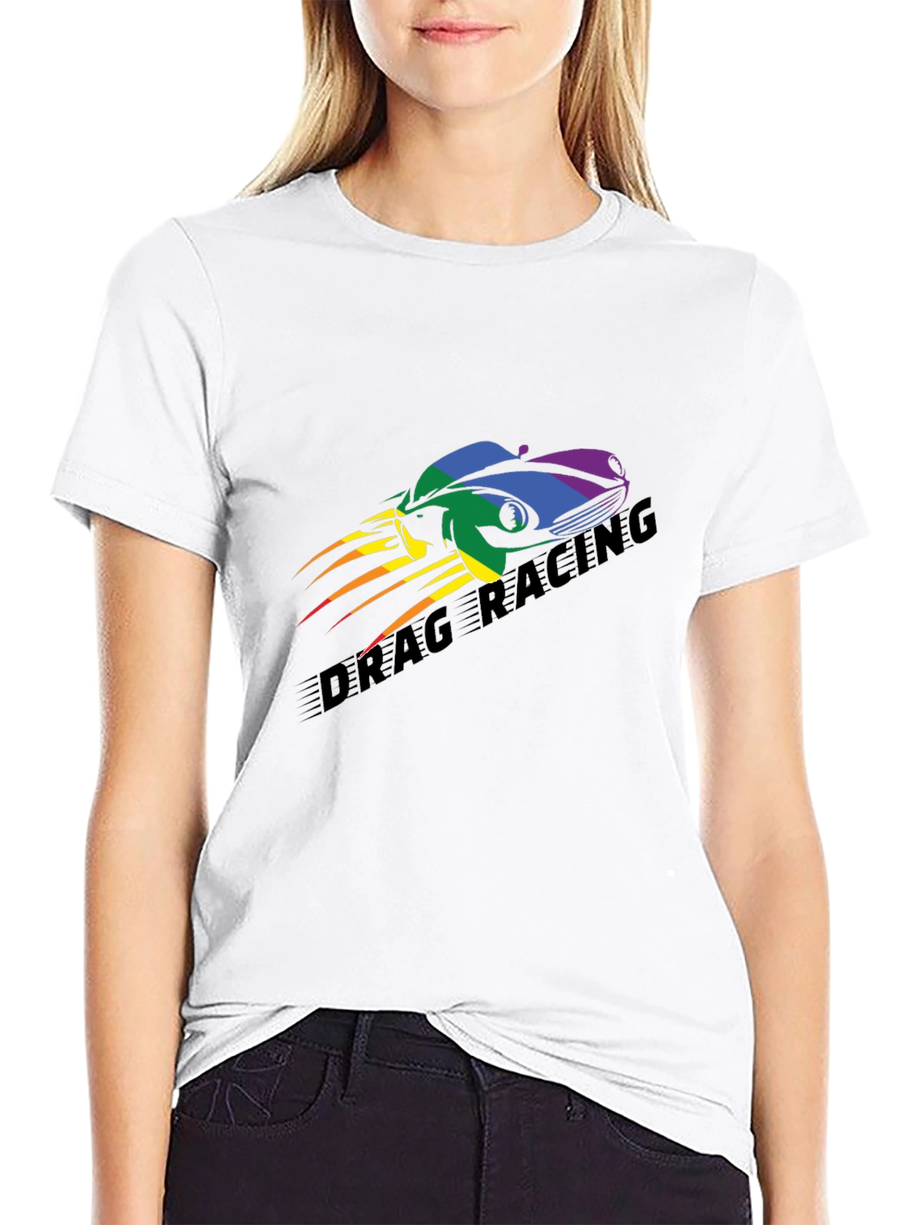 Drag Racing Pride T-Shirt - Black Car Design
