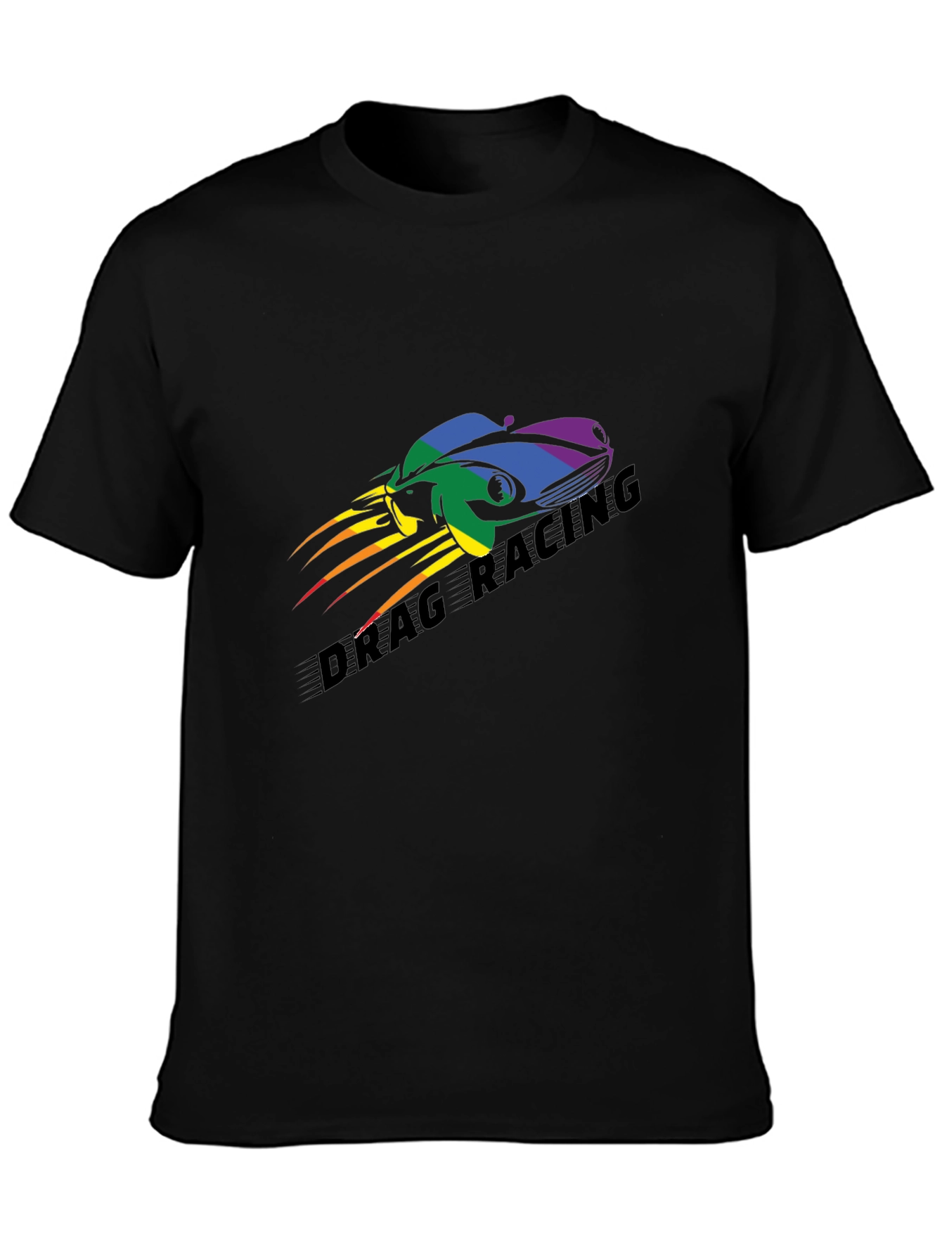 Drag Racing Pride T-Shirt - Black Car Design