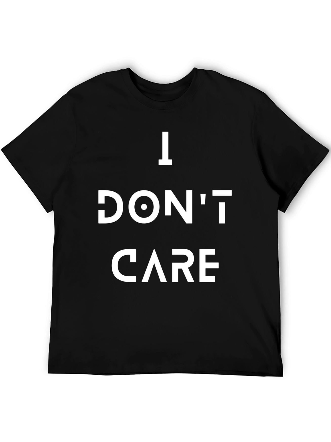 I Dont Care Graphic Tee - Black