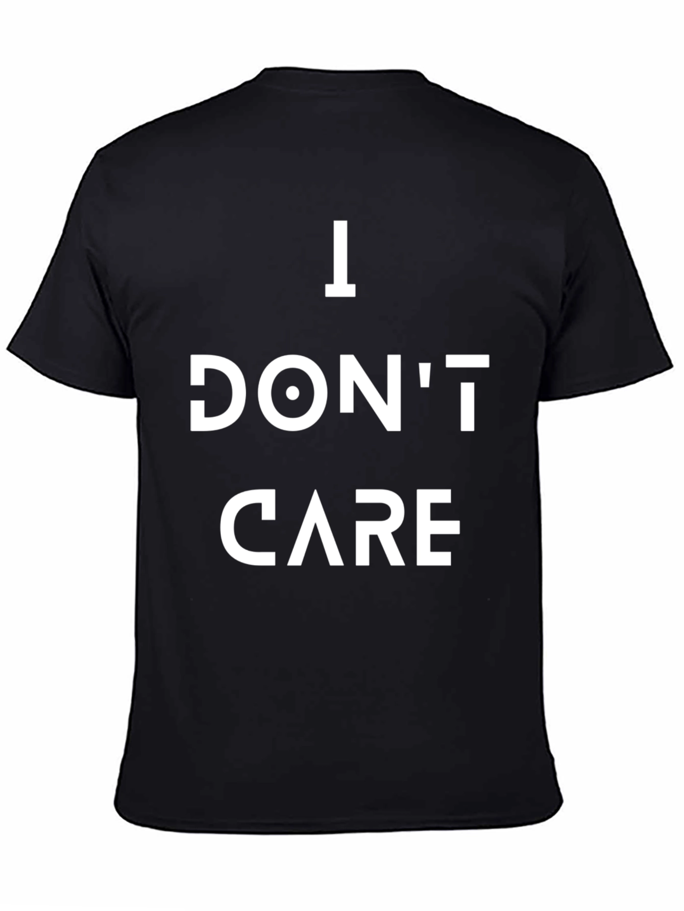I Dont Care Graphic Tee - Black