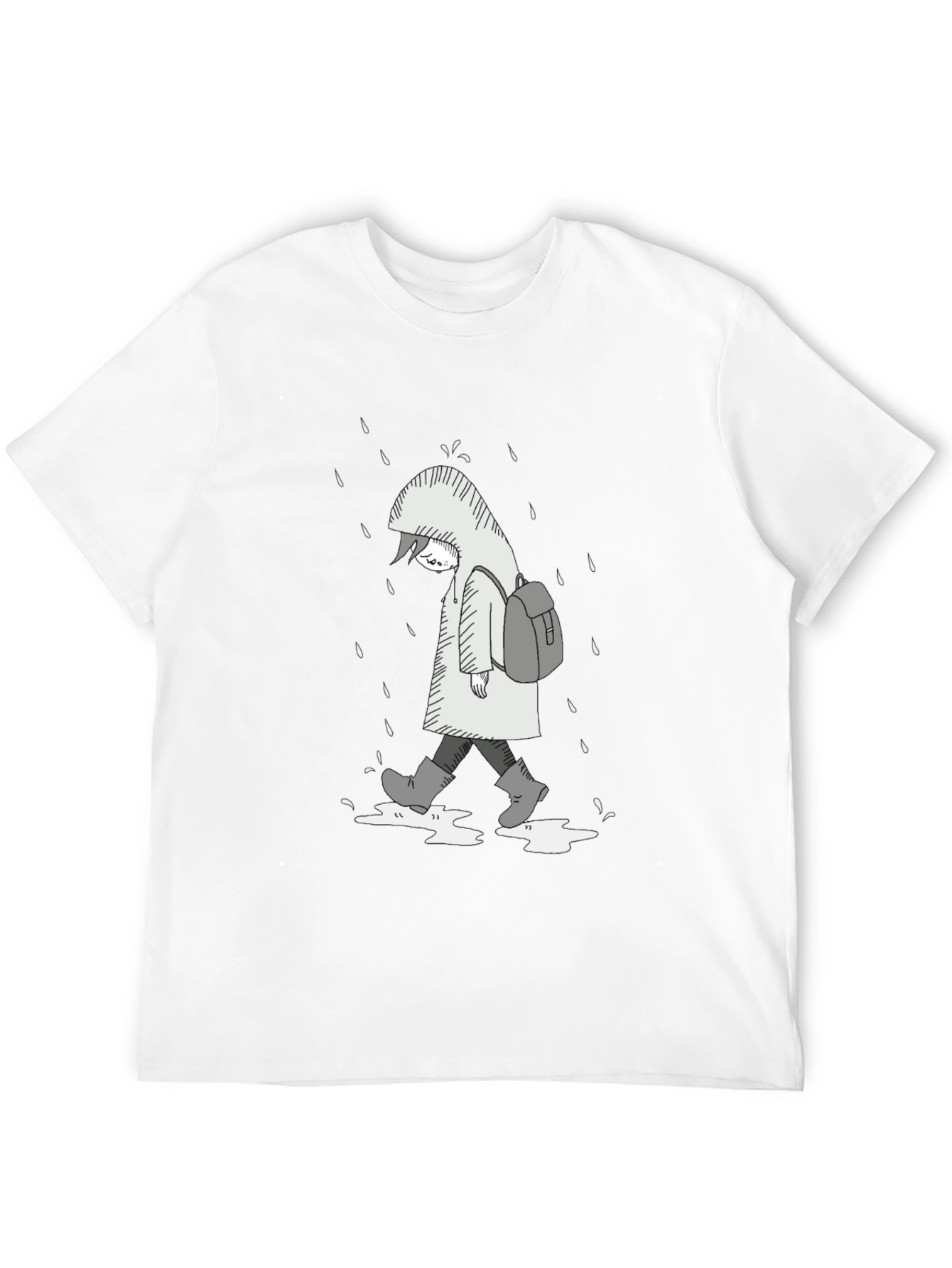 Rainy Day Graphic Tee - Unisex Black T-Shirt