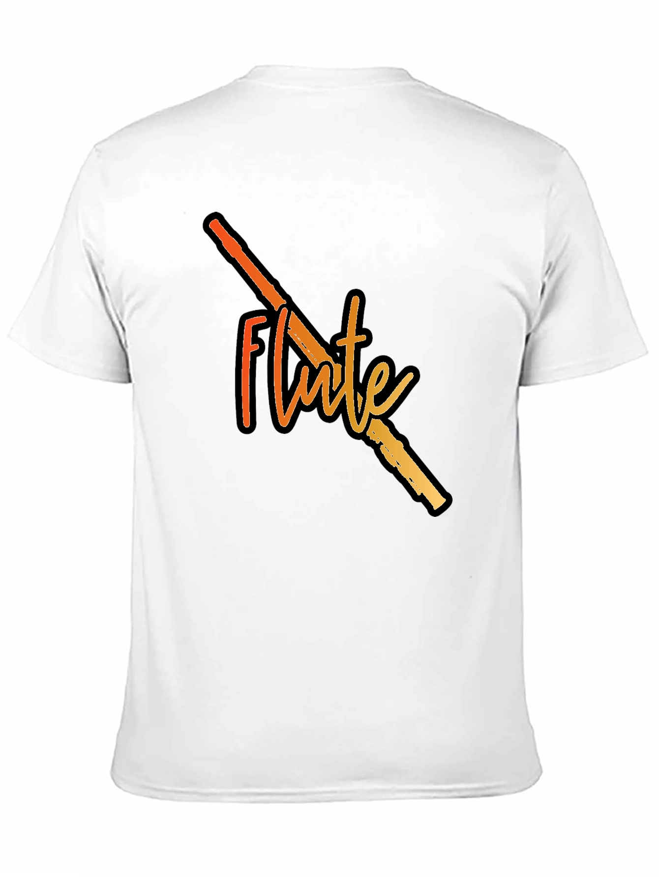 Flute Graphic Black T-Shirt
