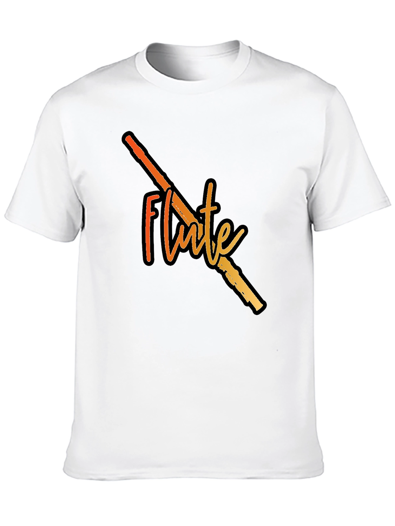 Flute Graphic Black T-Shirt
