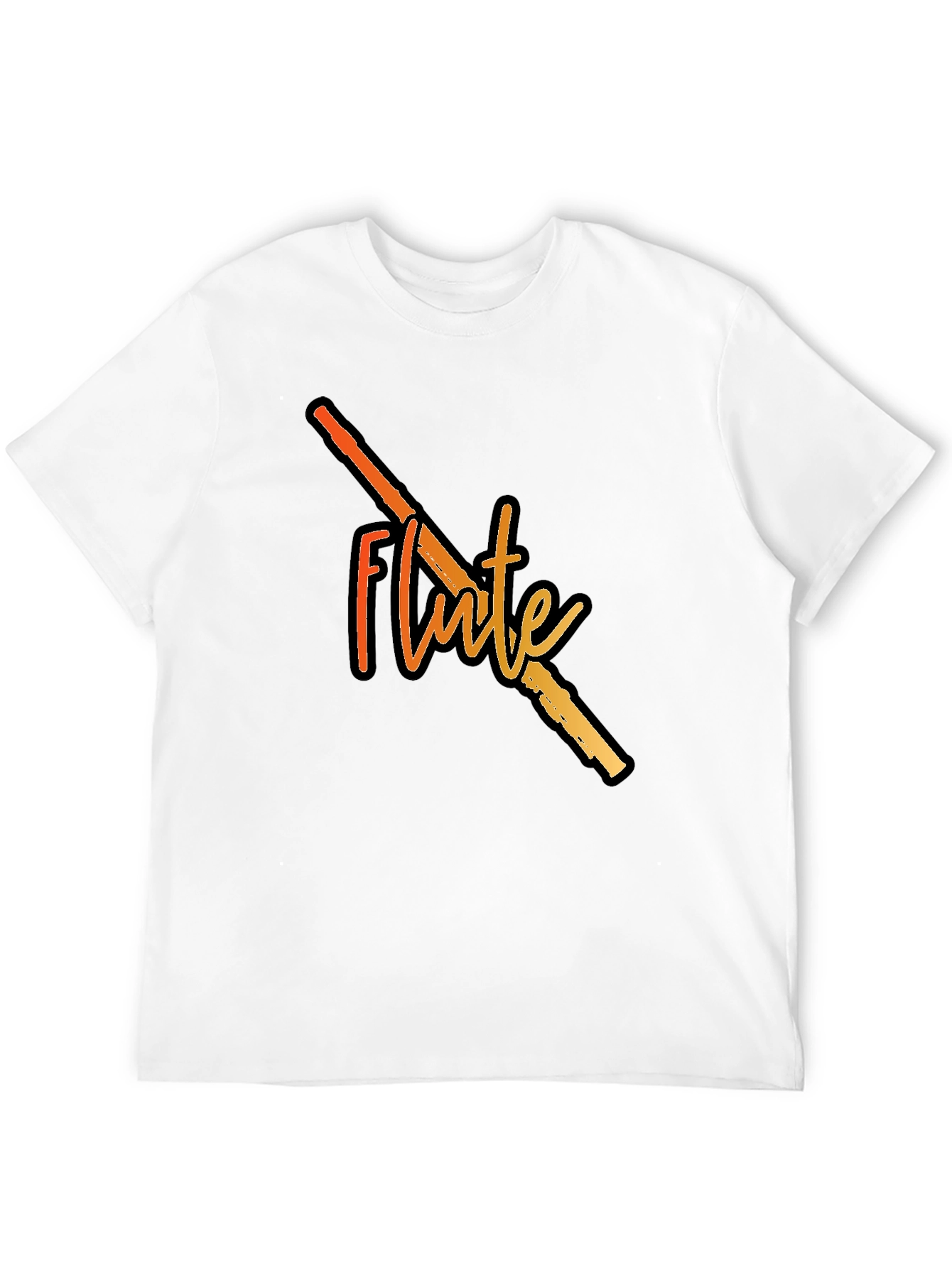 Flute Graphic Black T-Shirt