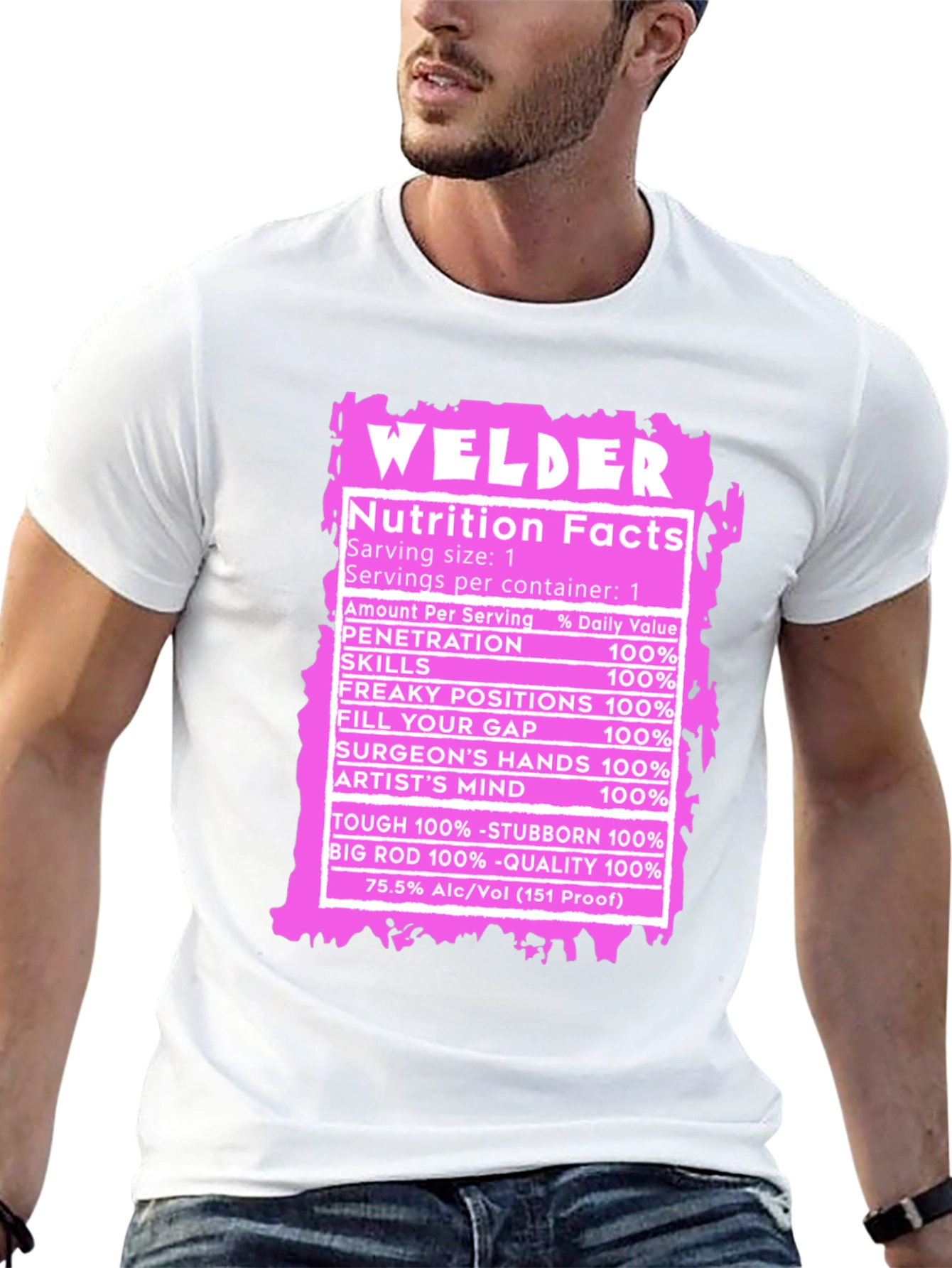 Welder Nutrition Facts Funny T-Shirt