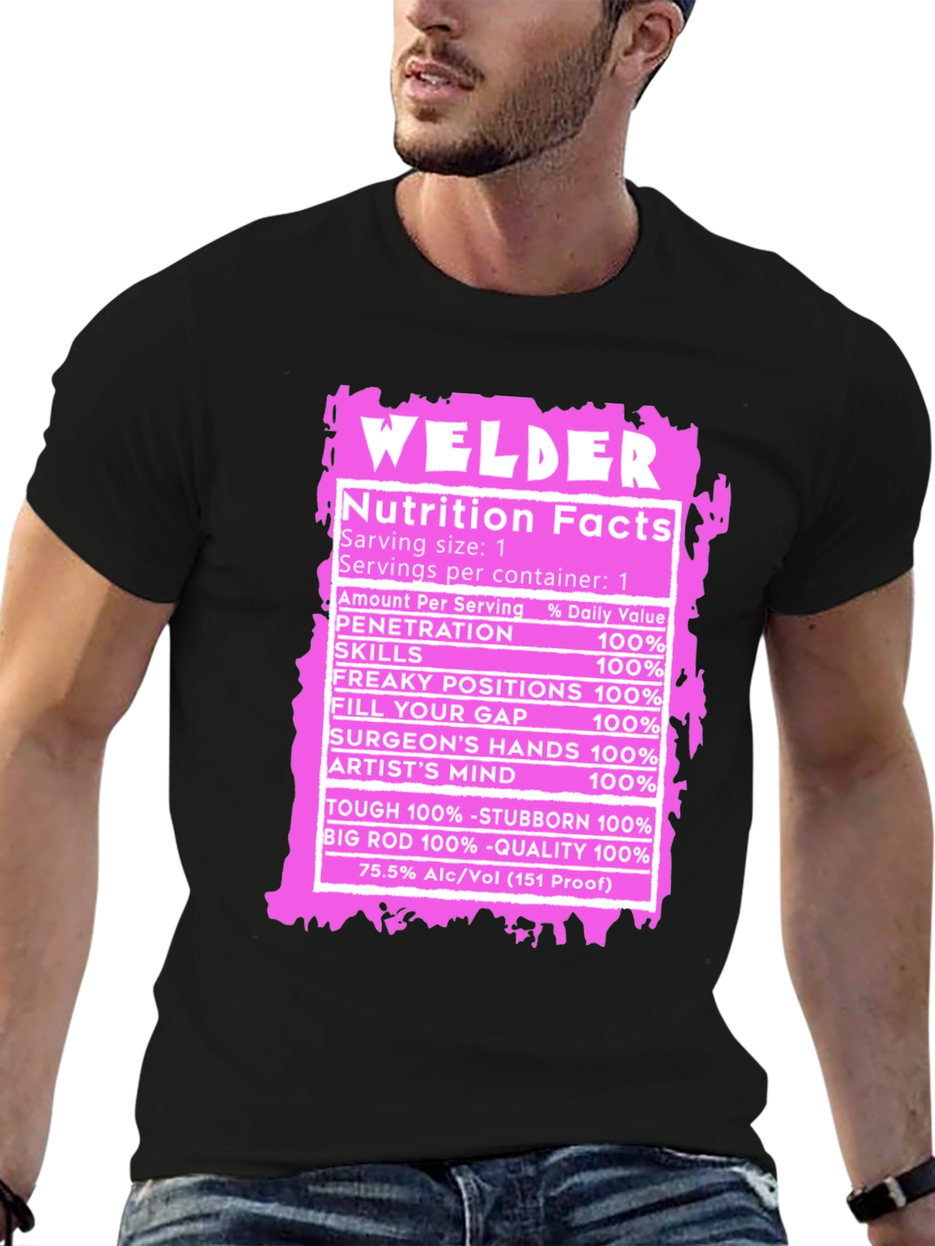 Welder Nutrition Facts Funny T-Shirt
