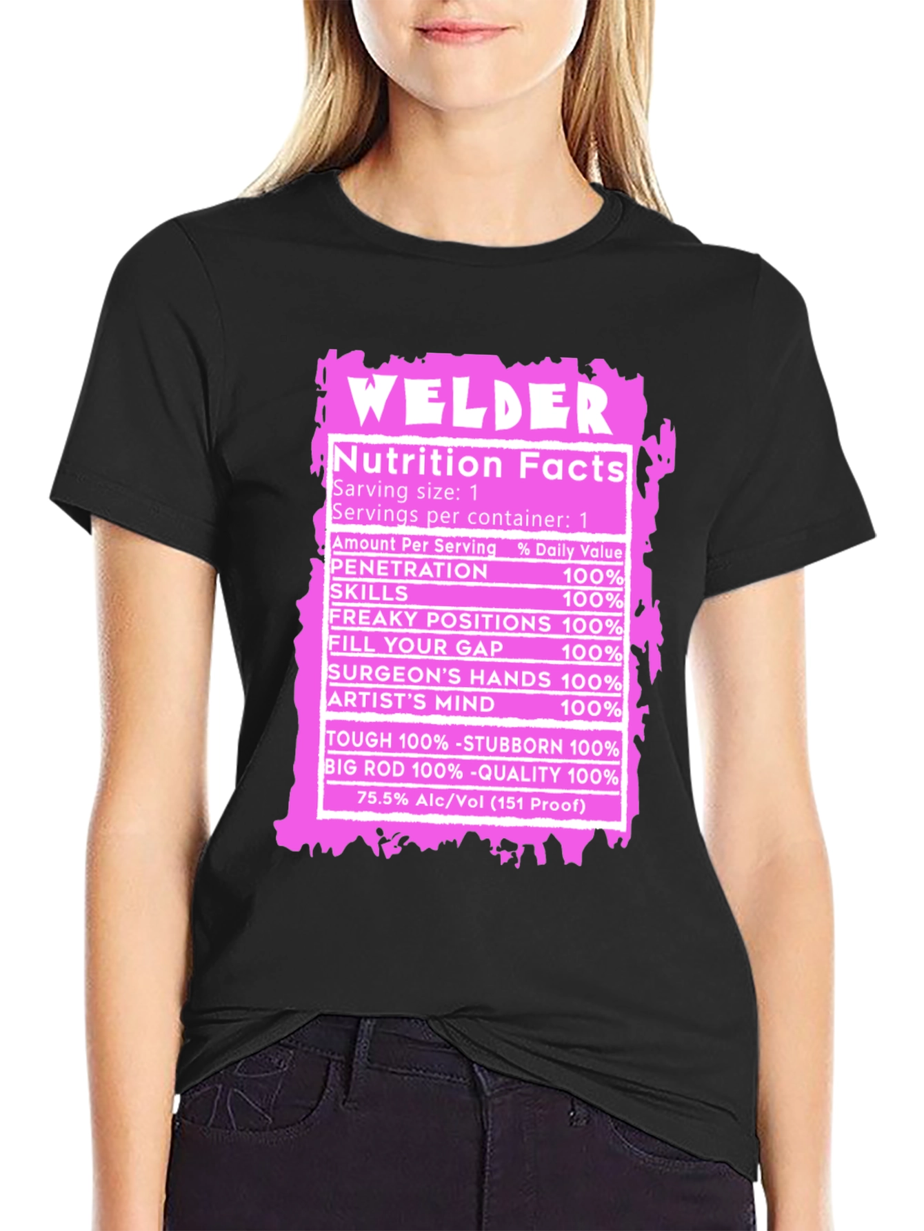 Welder Nutrition Facts Funny T-Shirt