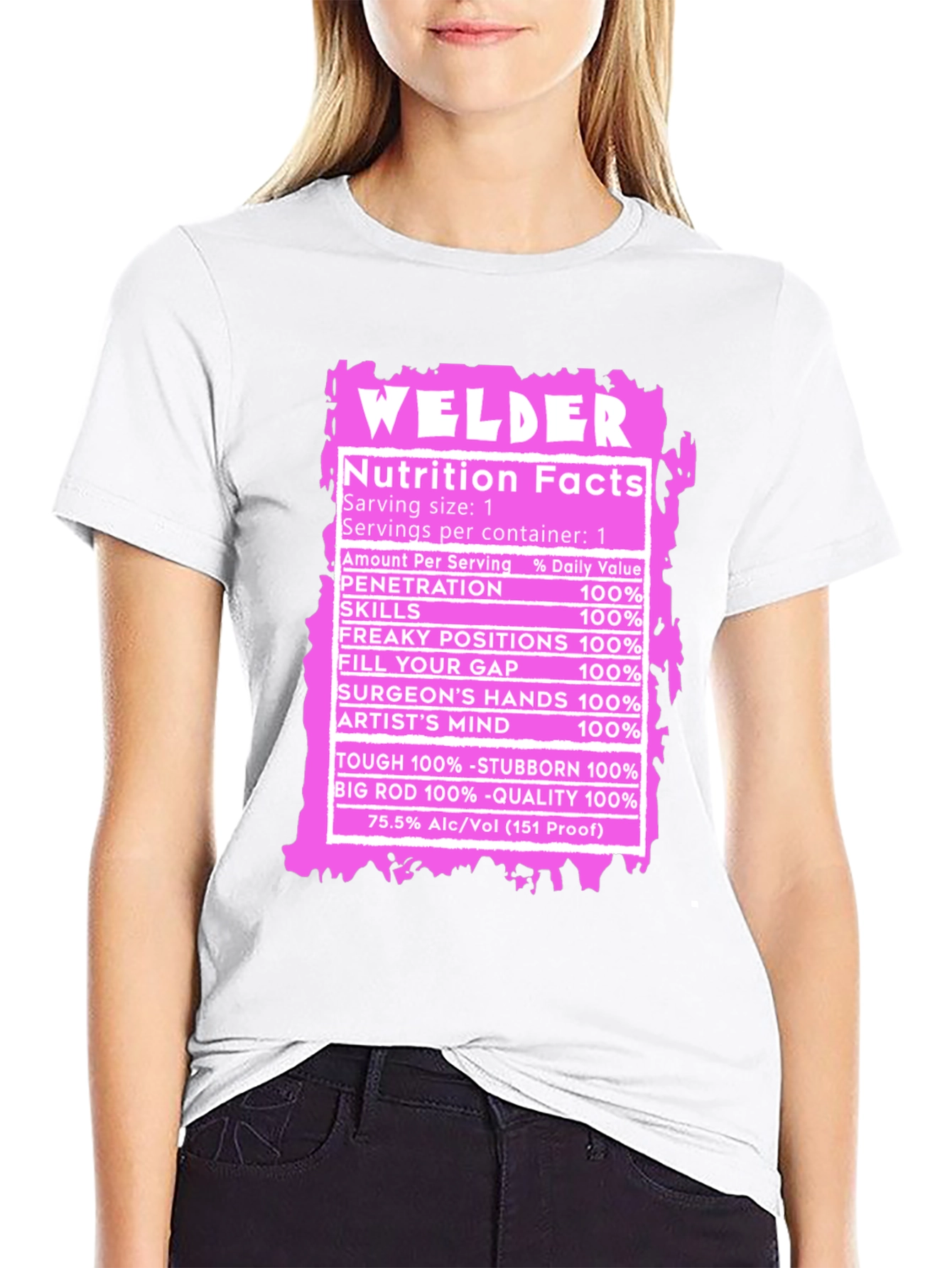 Welder Nutrition Facts Funny T-Shirt